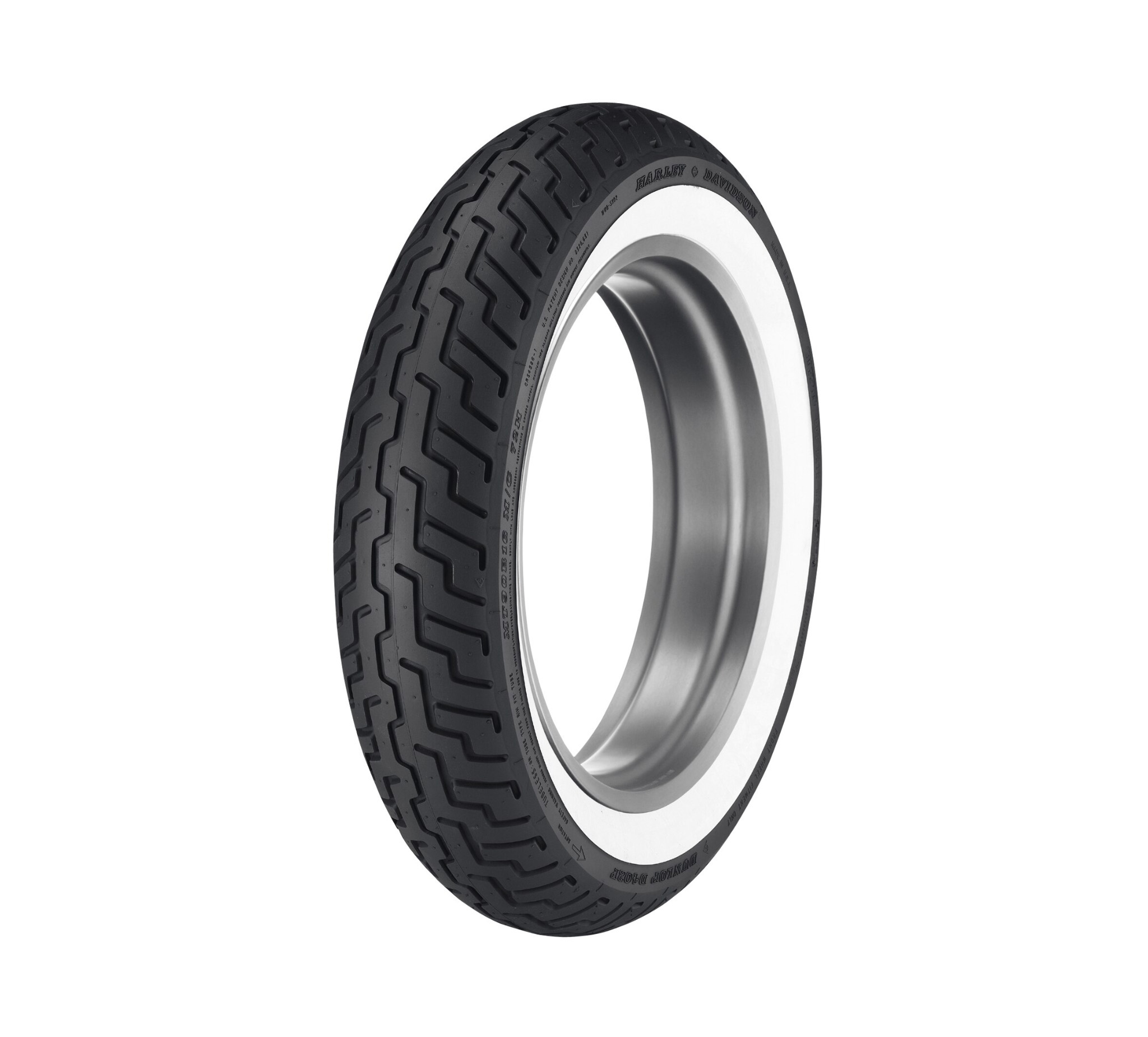 Dunlop Tire Series- D402 MT90B16 Wide Whitewall - 16 in. Rear