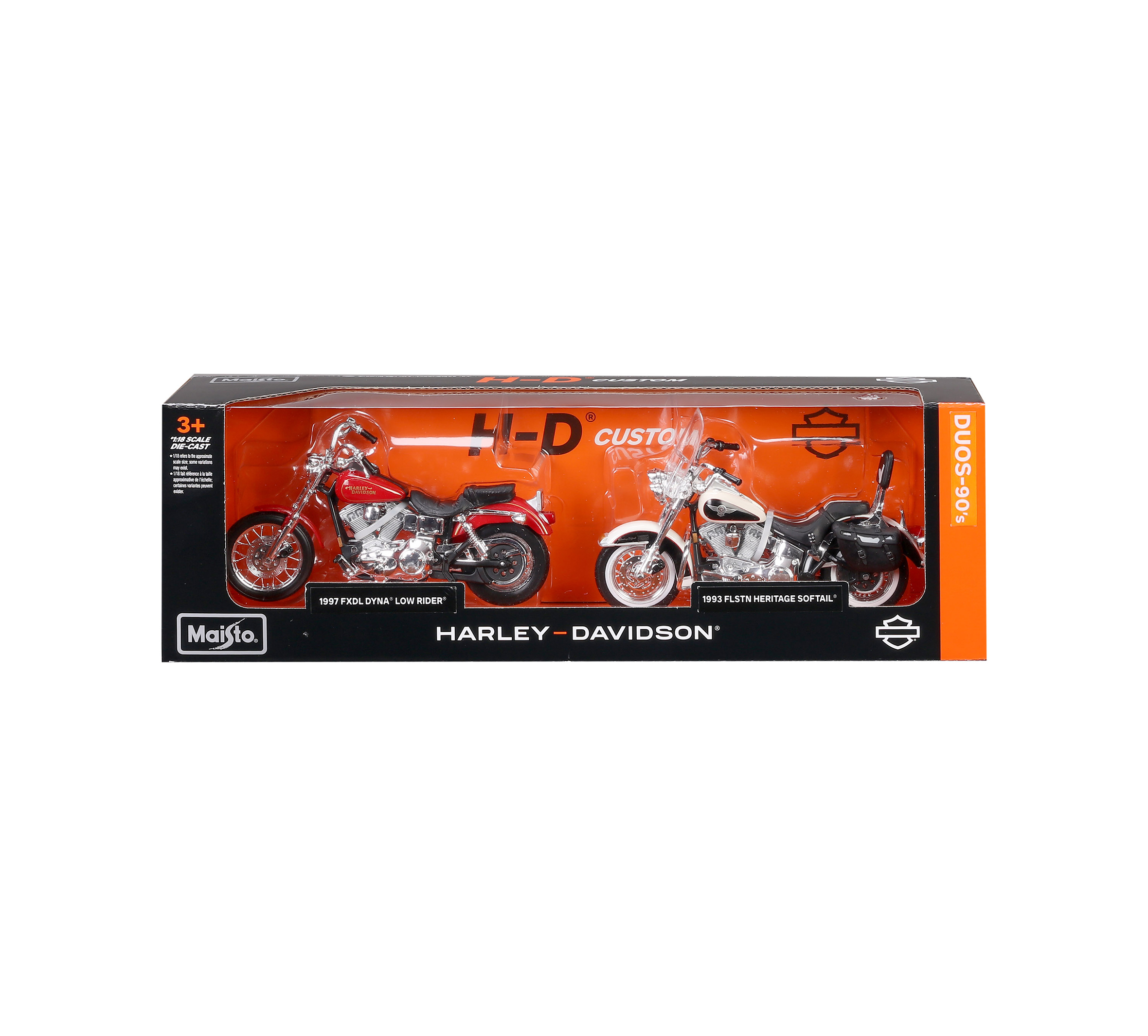 1:18 H-D Duos - 90s 93 Heritage Softail / 99 Dyna Low Rider