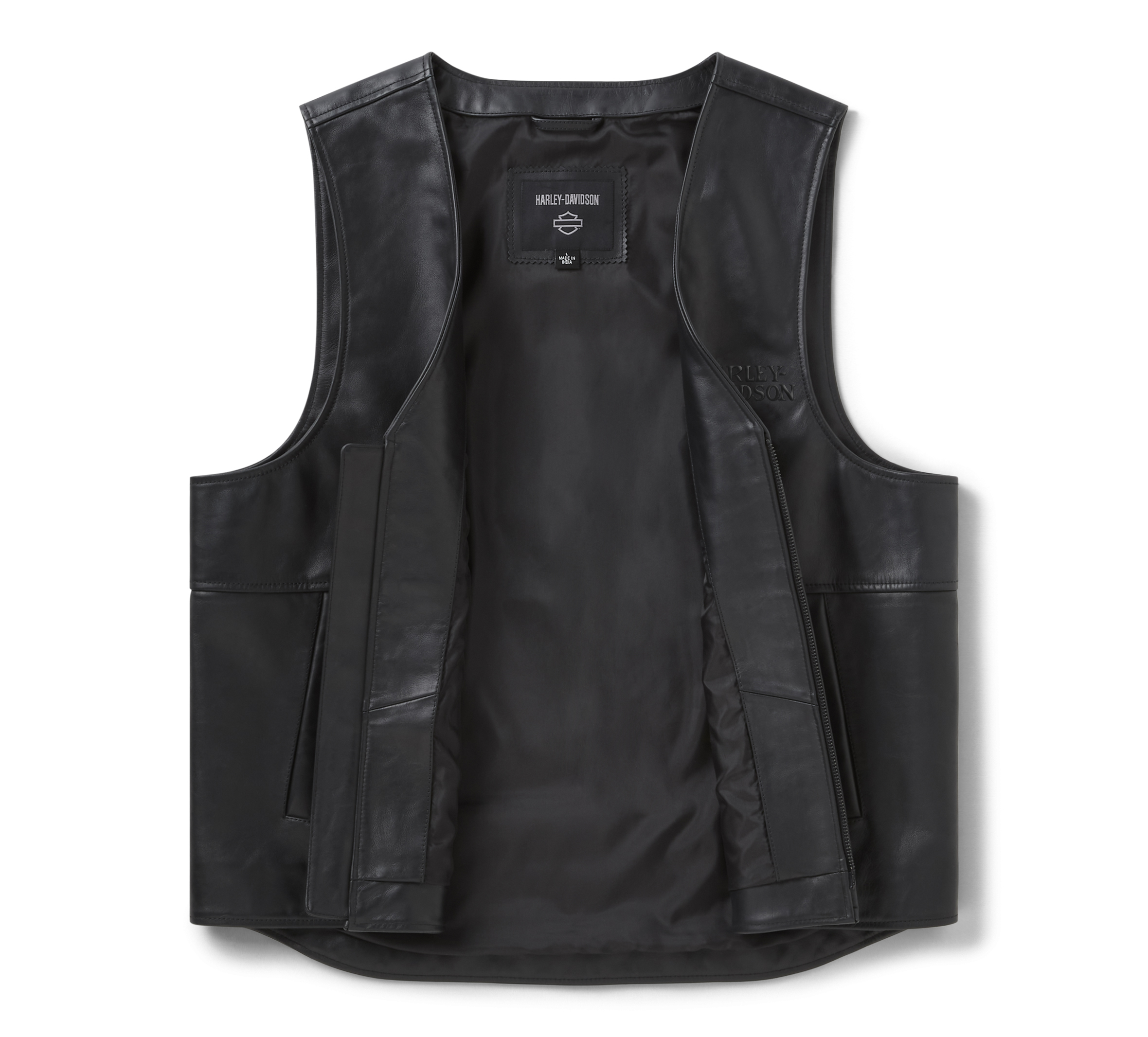 Men's Willie G Skull Reflective Leather Vest | Harley-Davidson ME