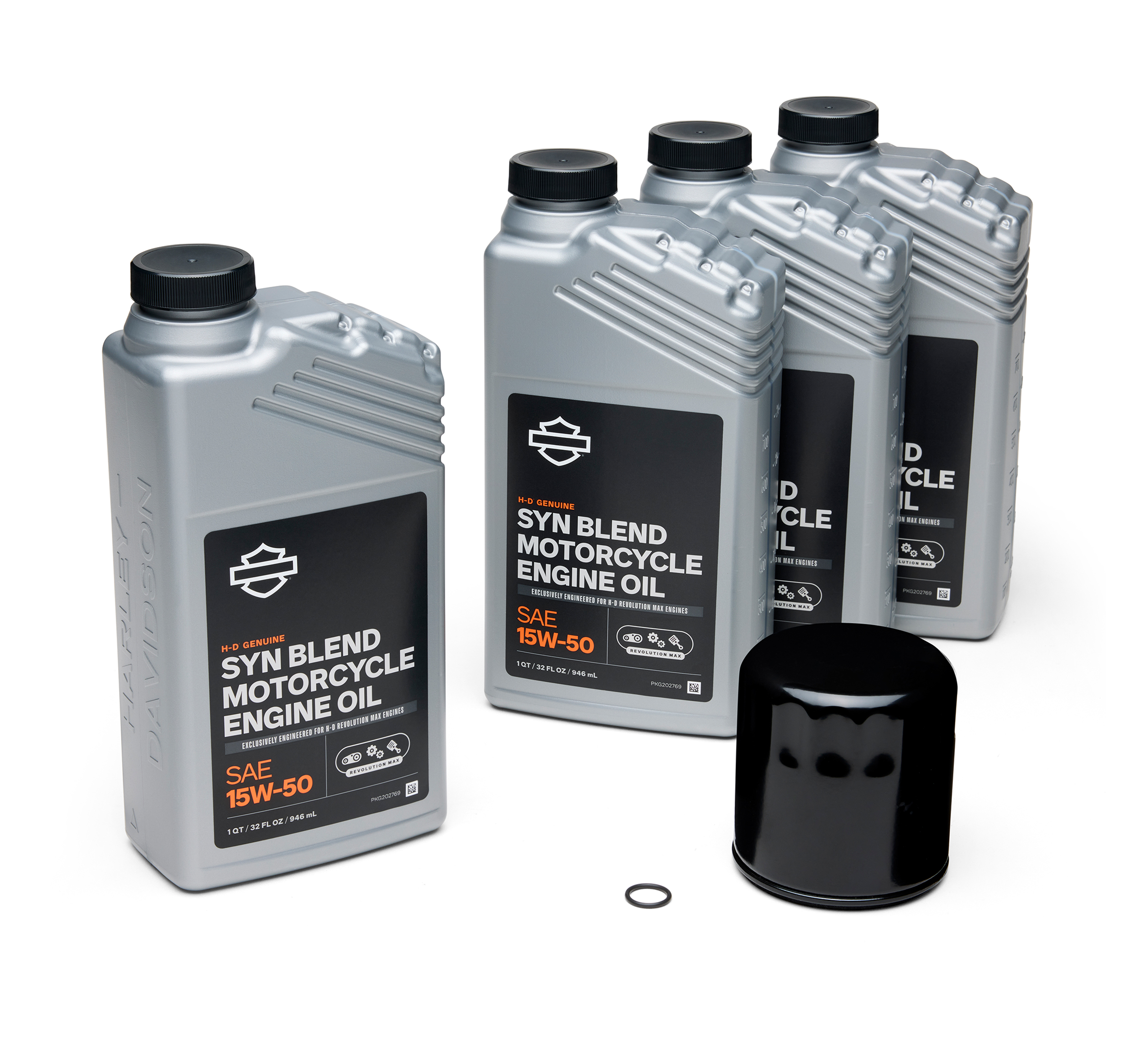 4 Qt. Harley-Davidson® Genuine SYN Blend Motorcycle Oil Change Kit