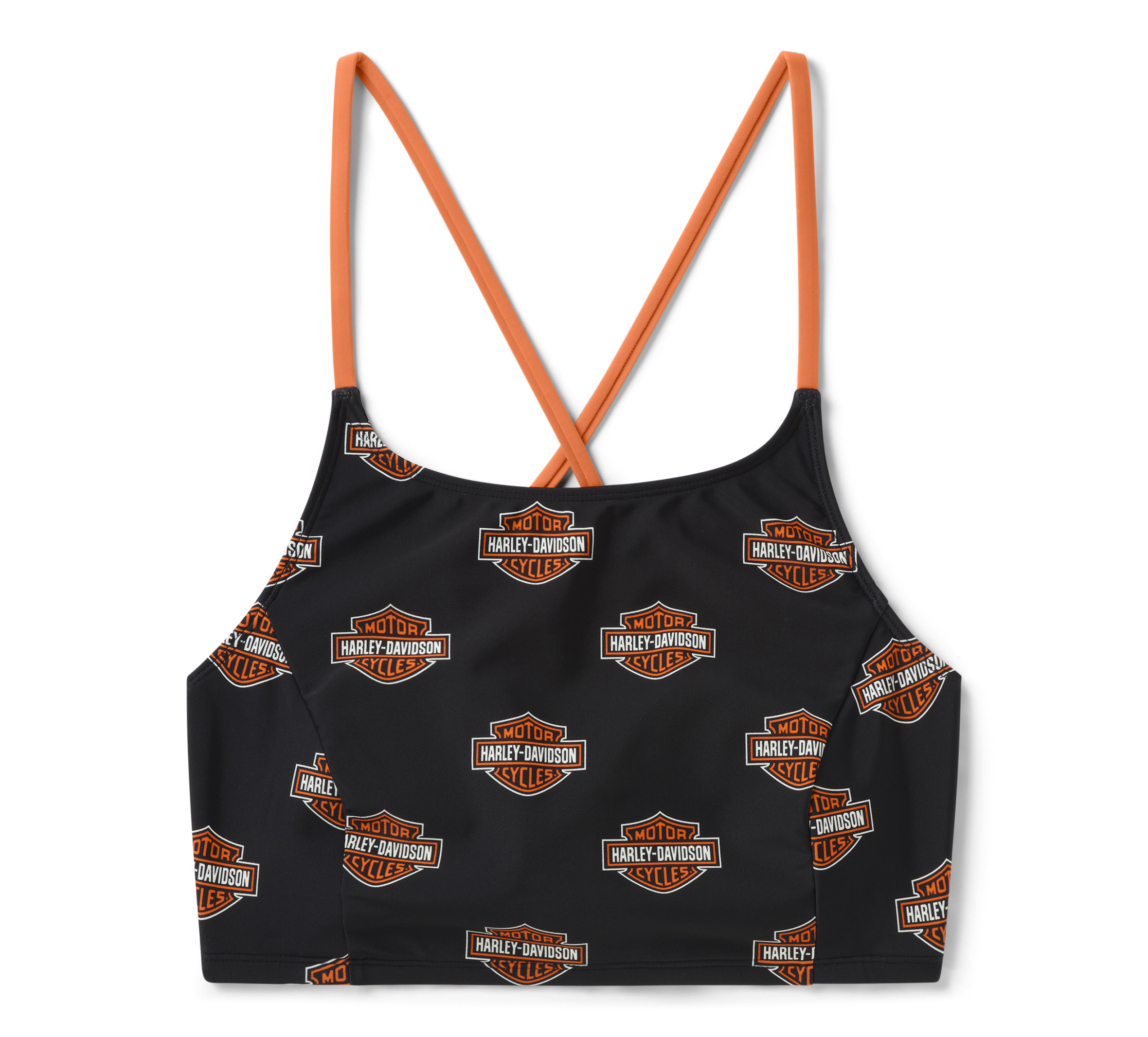 H-D Swim Bar & Shield High Neck Bikini Top voor vrouwen