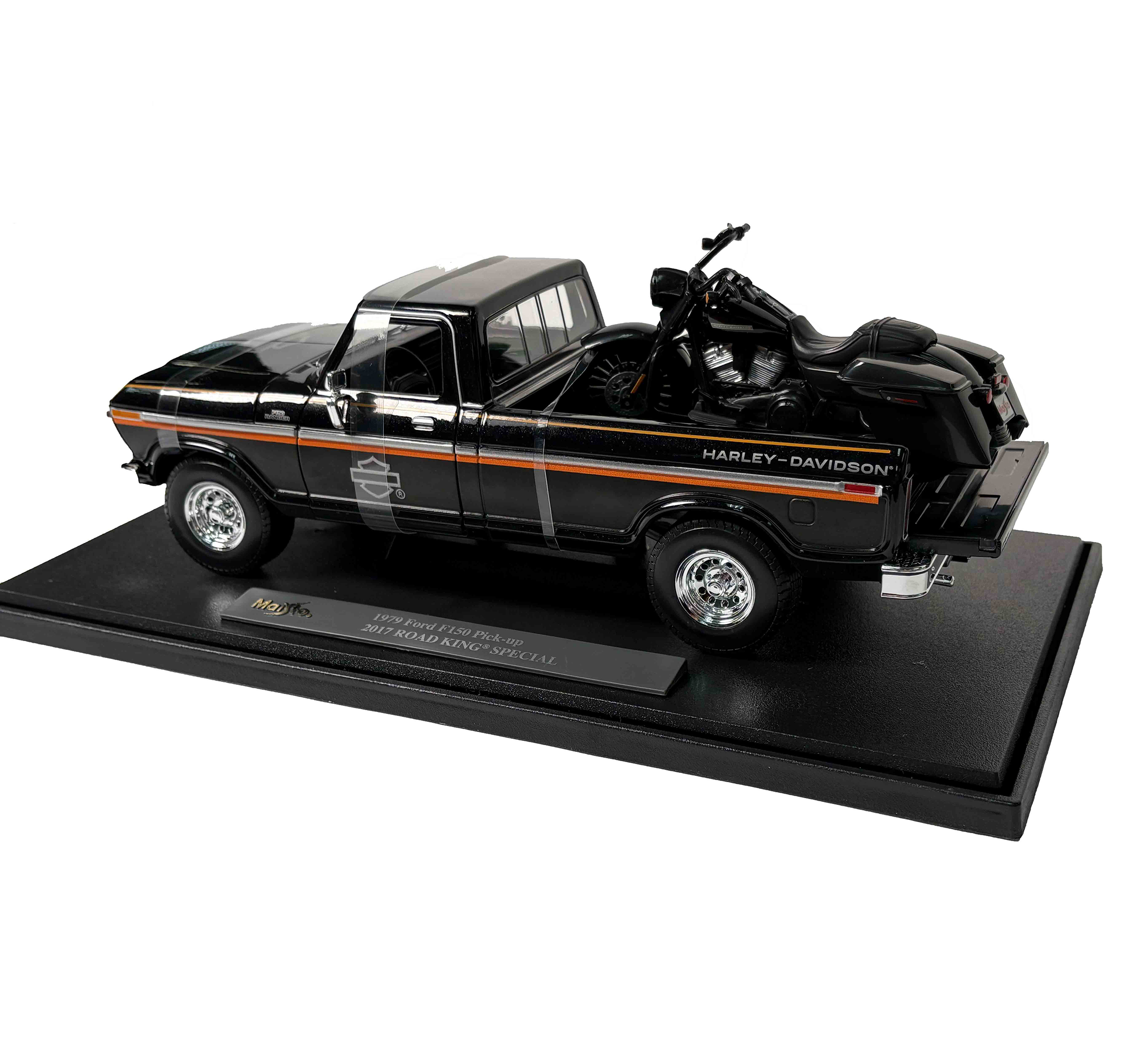 H-D 1:18 Scale Diecast Custom 1979 Ford F-150 Pickup with 2017 Road King Special Set