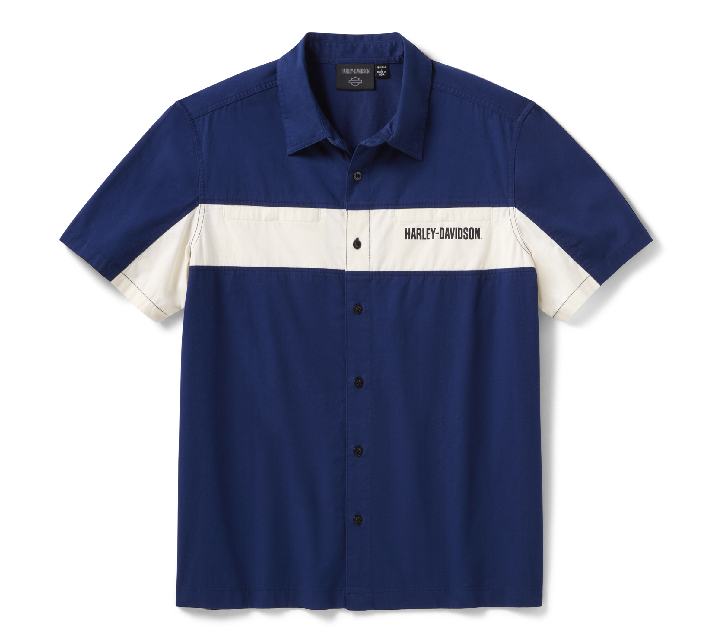 Camicia maschile da meccanico H-D Essential a blocchi di colore