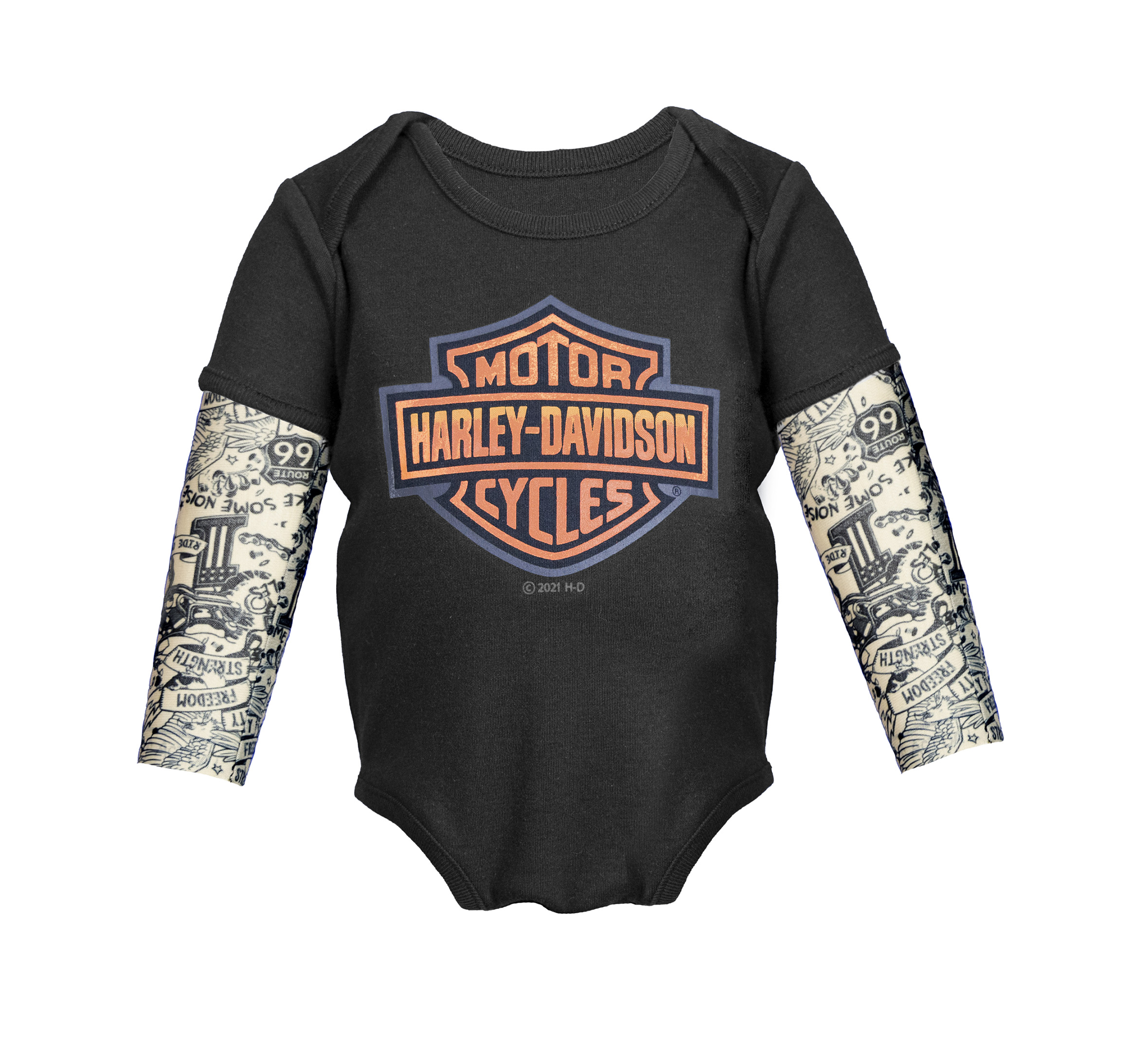 Infant Boy's Mesh Tattoo Sleeve Creeper
