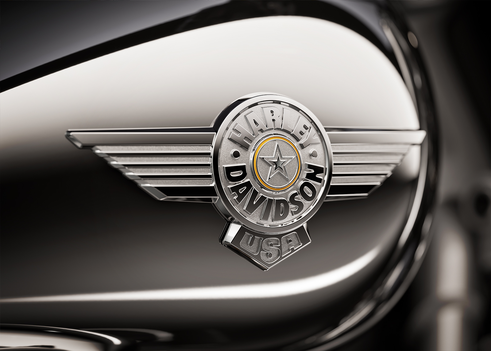 2025 Fat Boy Gray Ghost Tank Medallion