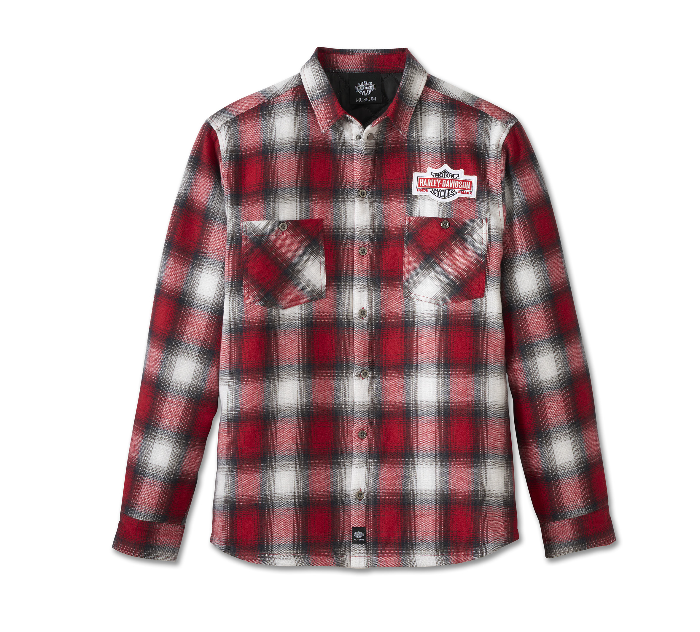 Plaid Bar & Shield Midweight Shirt Jacket