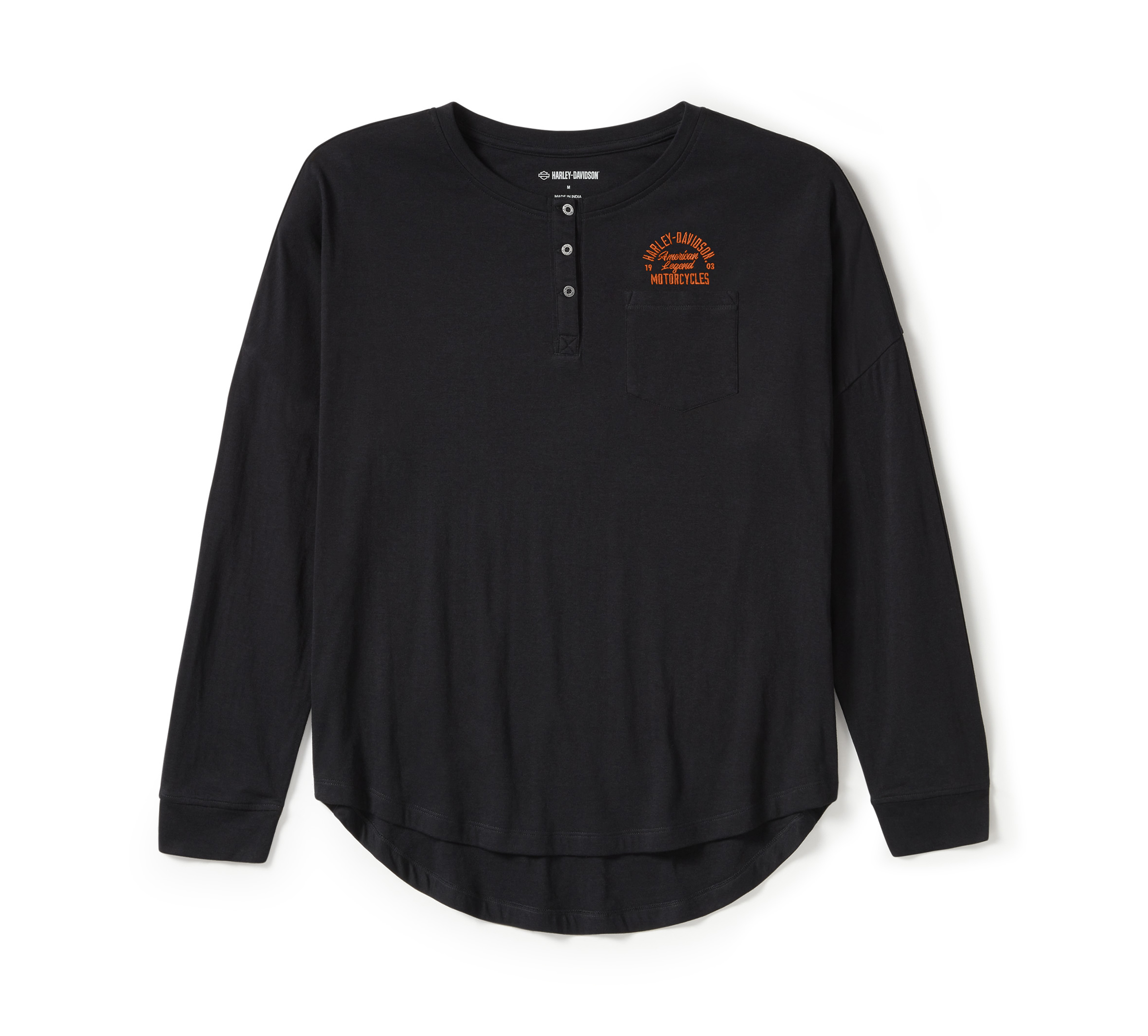 Heritage Long Sleeve Pocket Henley Top