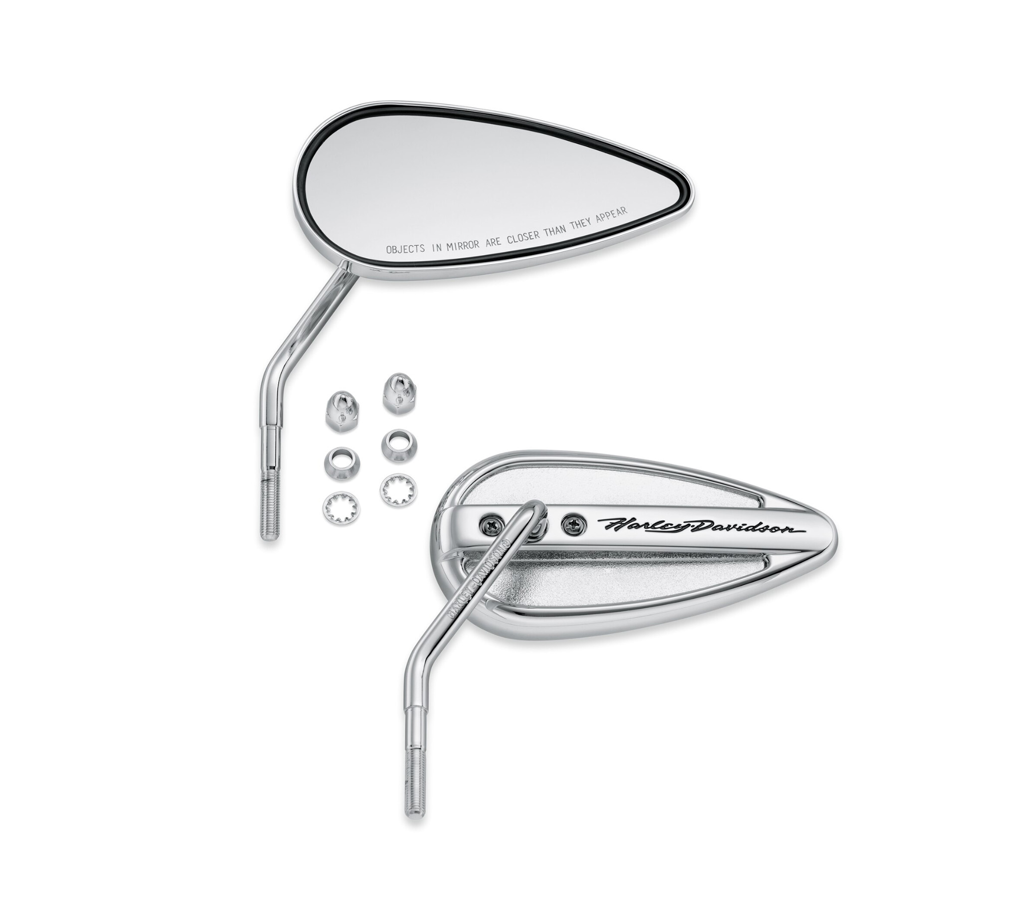 Script Teardrop Mirrors