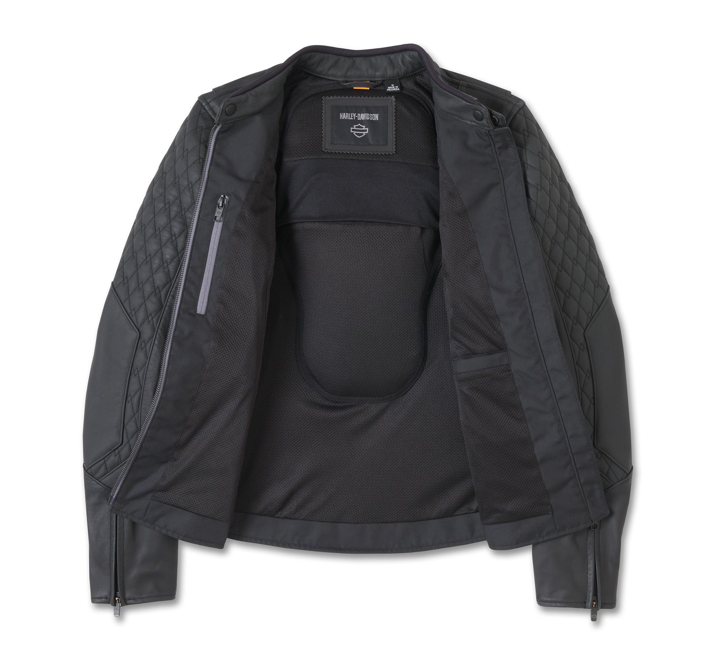 Women's Willie G Skull Graphic Leather Riding Jacket