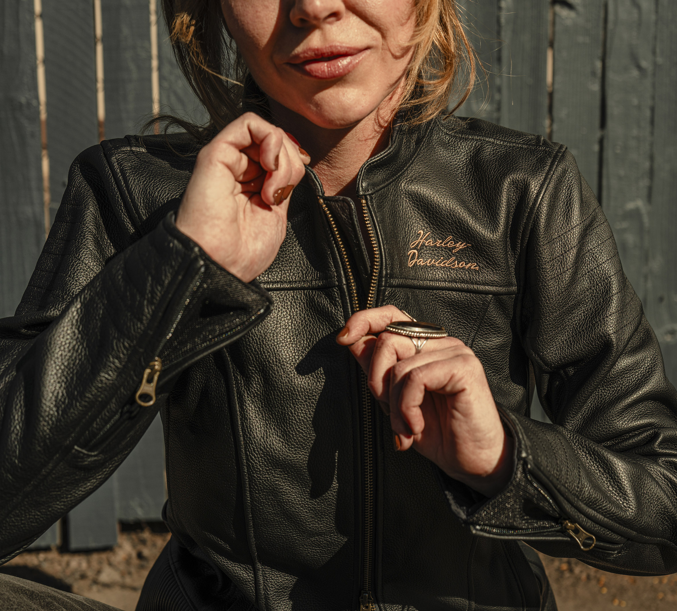 Women's Winged Bling Leather Riding Jacket | Harley-Davidson USA