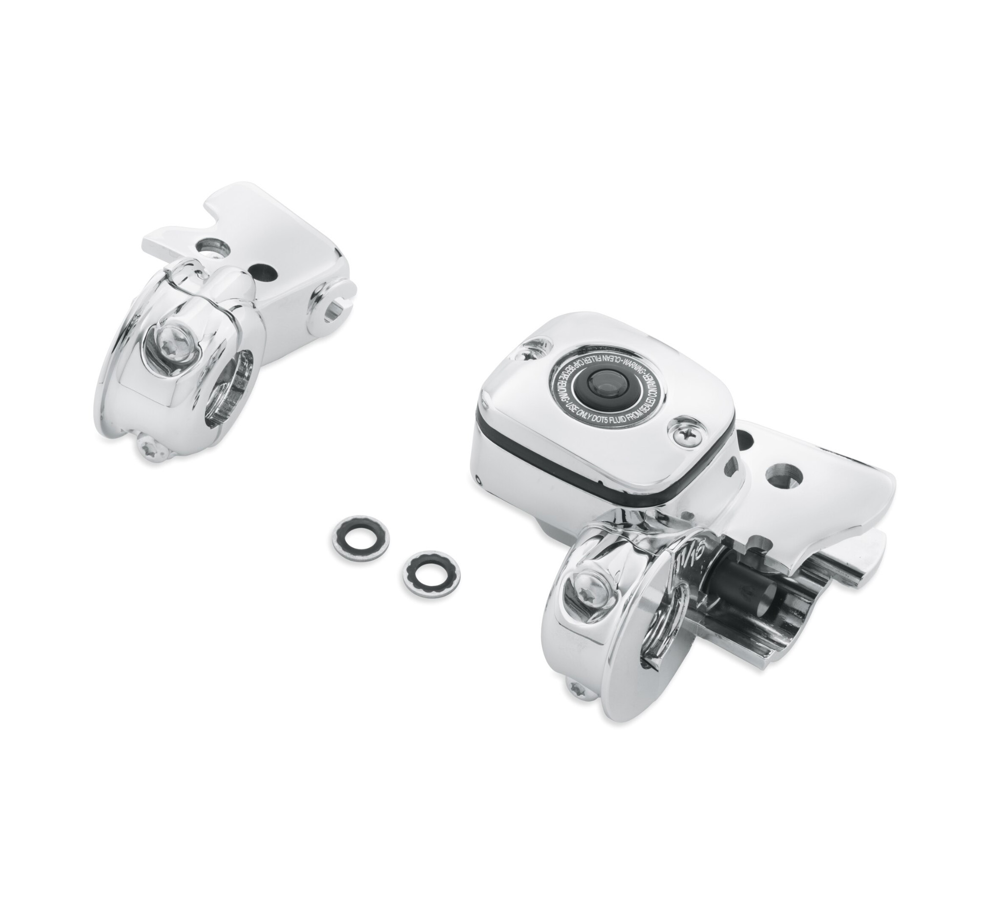 Chrome Clutch Bracket and Master Cylinder Reservoir Kit