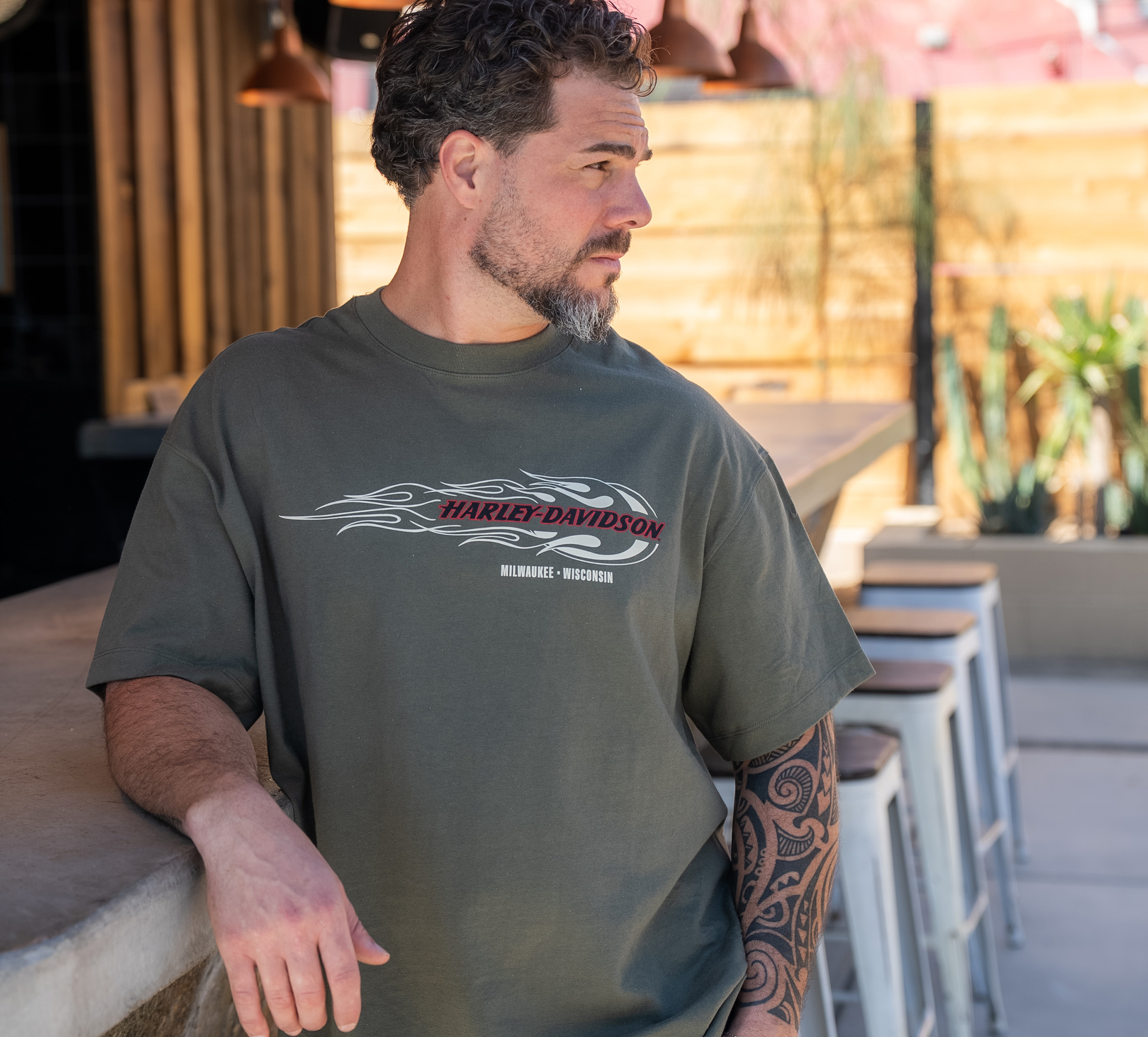 Men's Tank Flames Heavyweight Tee