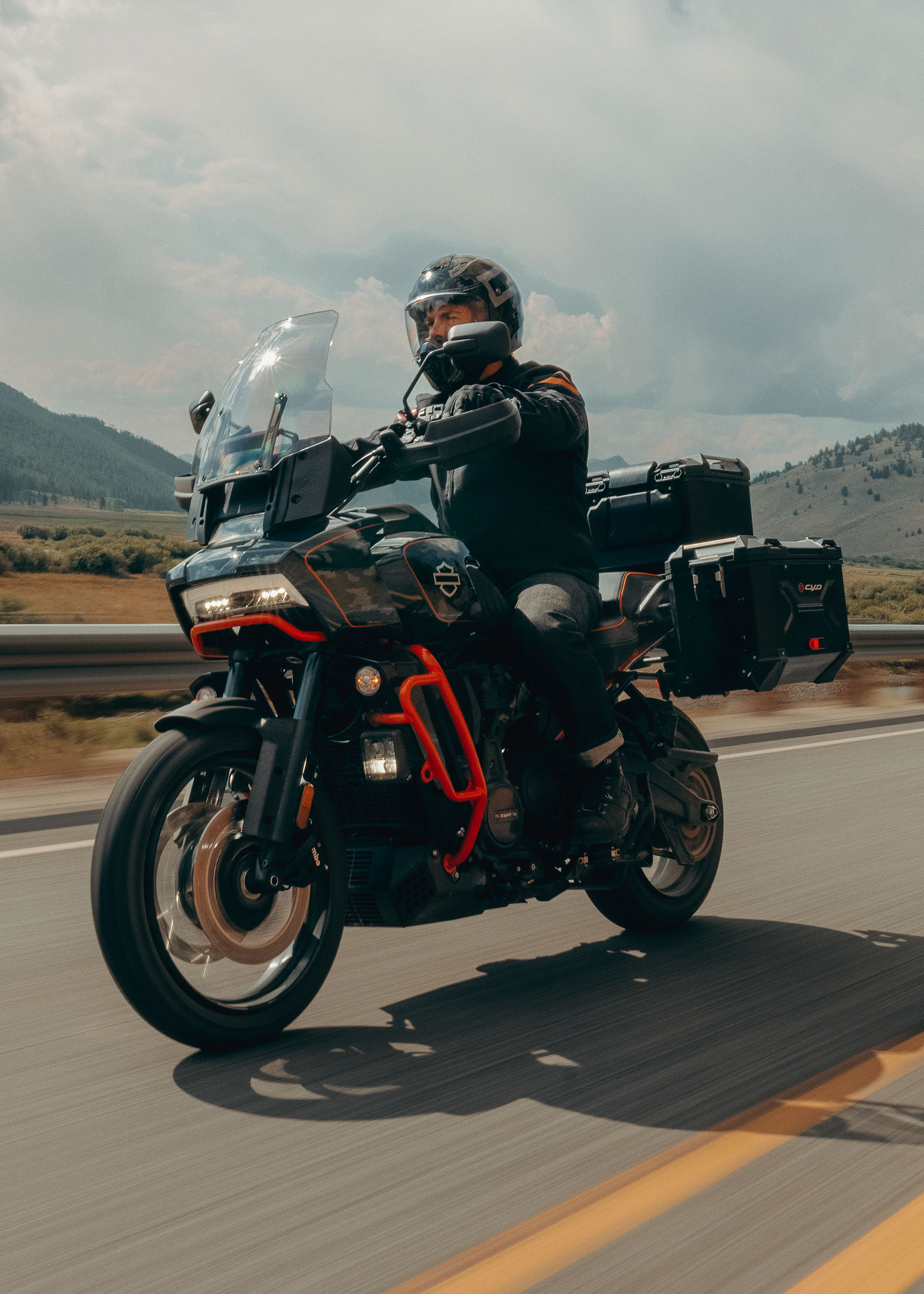 2025 CVO Pan America Riding shot