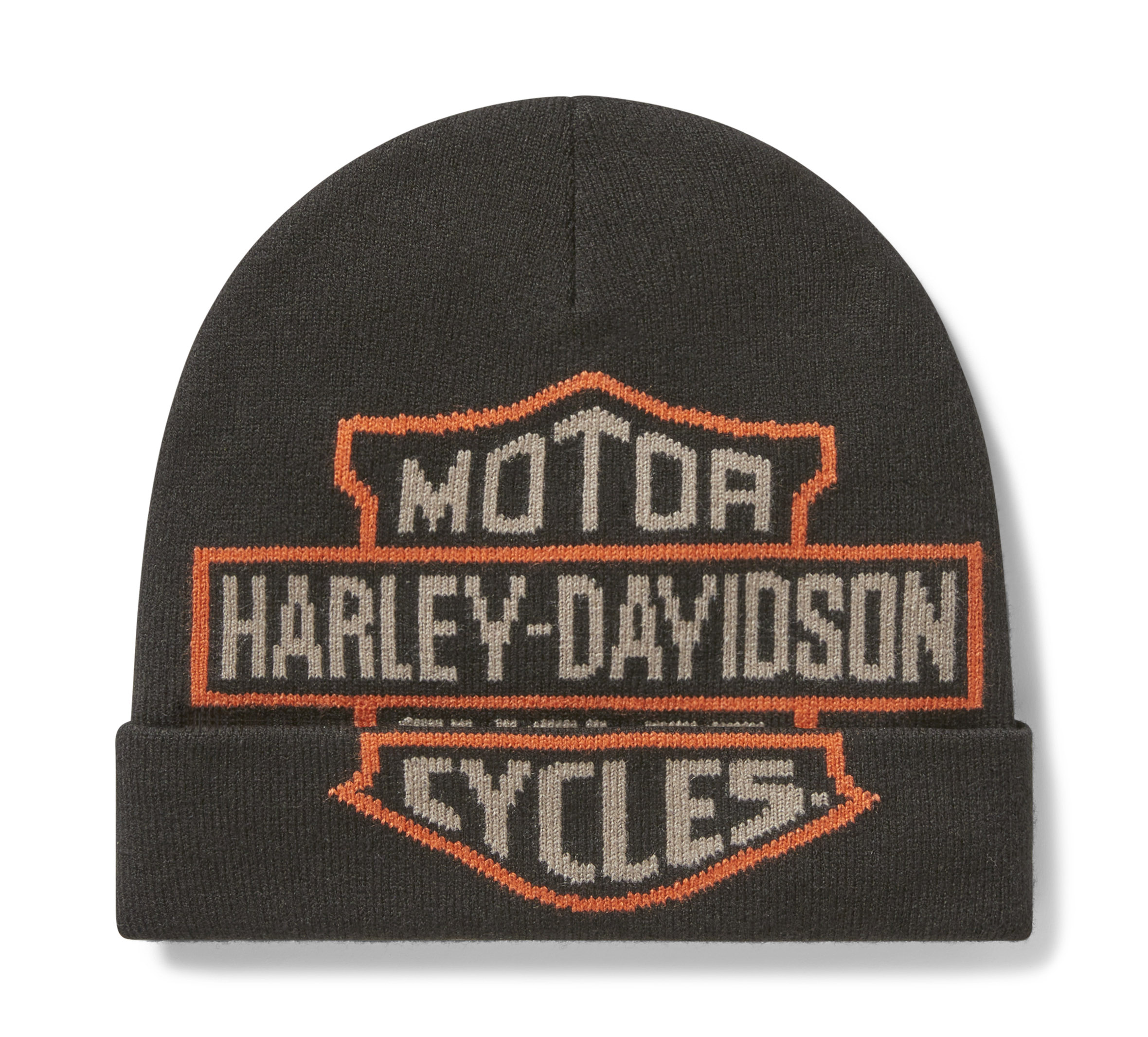 Men's Oversized Bar & Shield Beanie