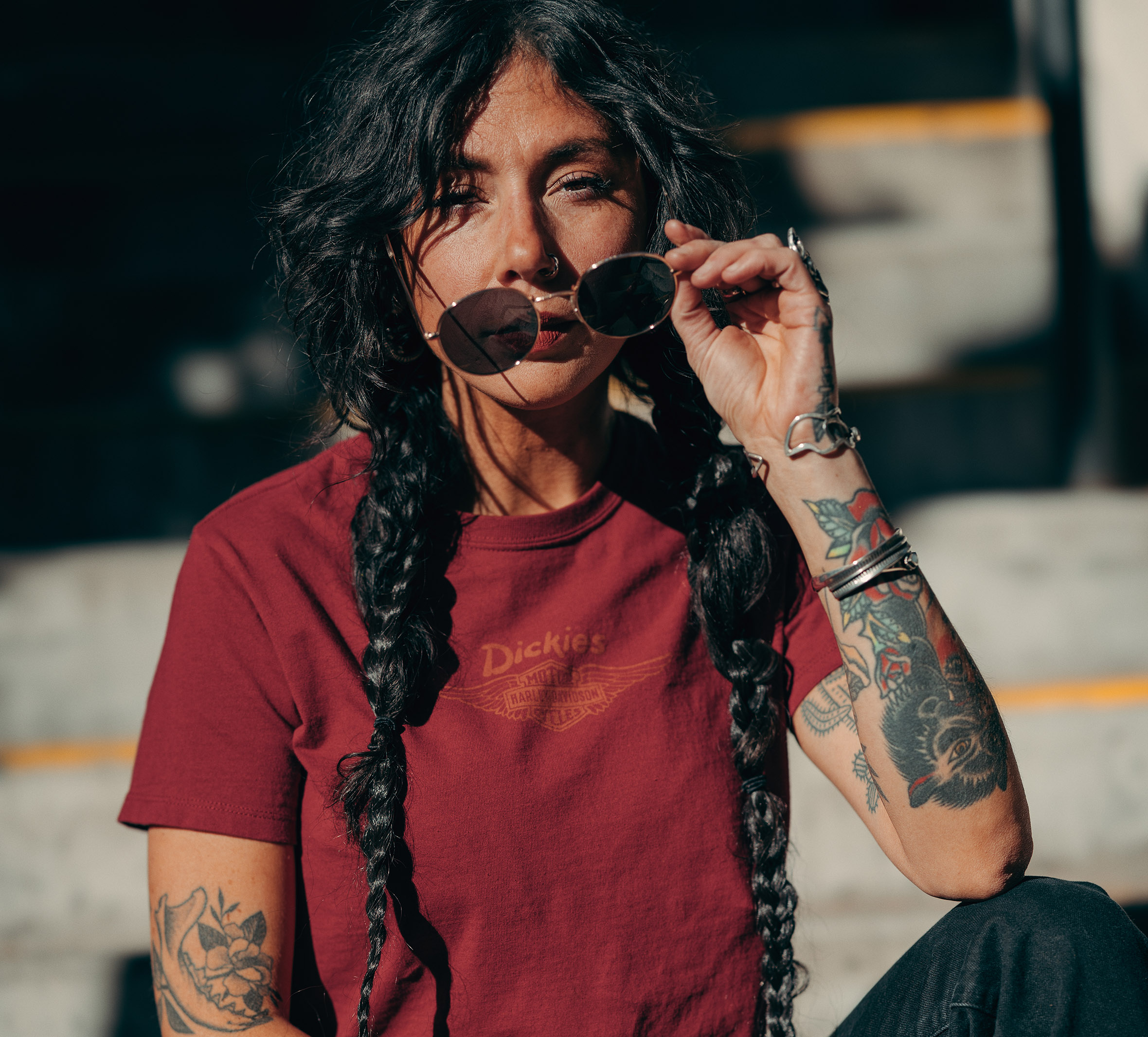 Dickies x H-D Built to Outlast Boxy Fit T-Shirt für Damen