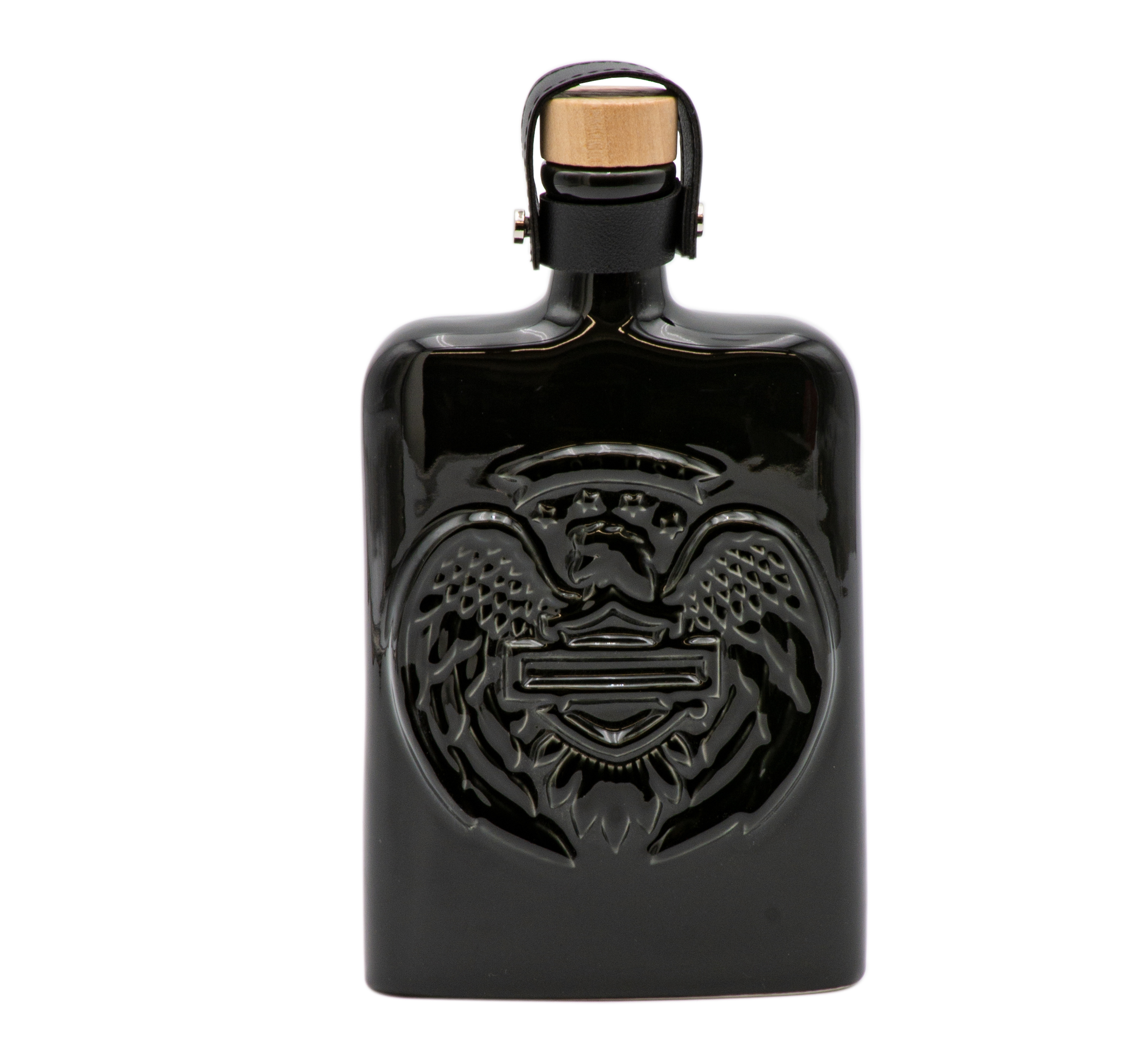 Open Bar & Shield Eagle Flask