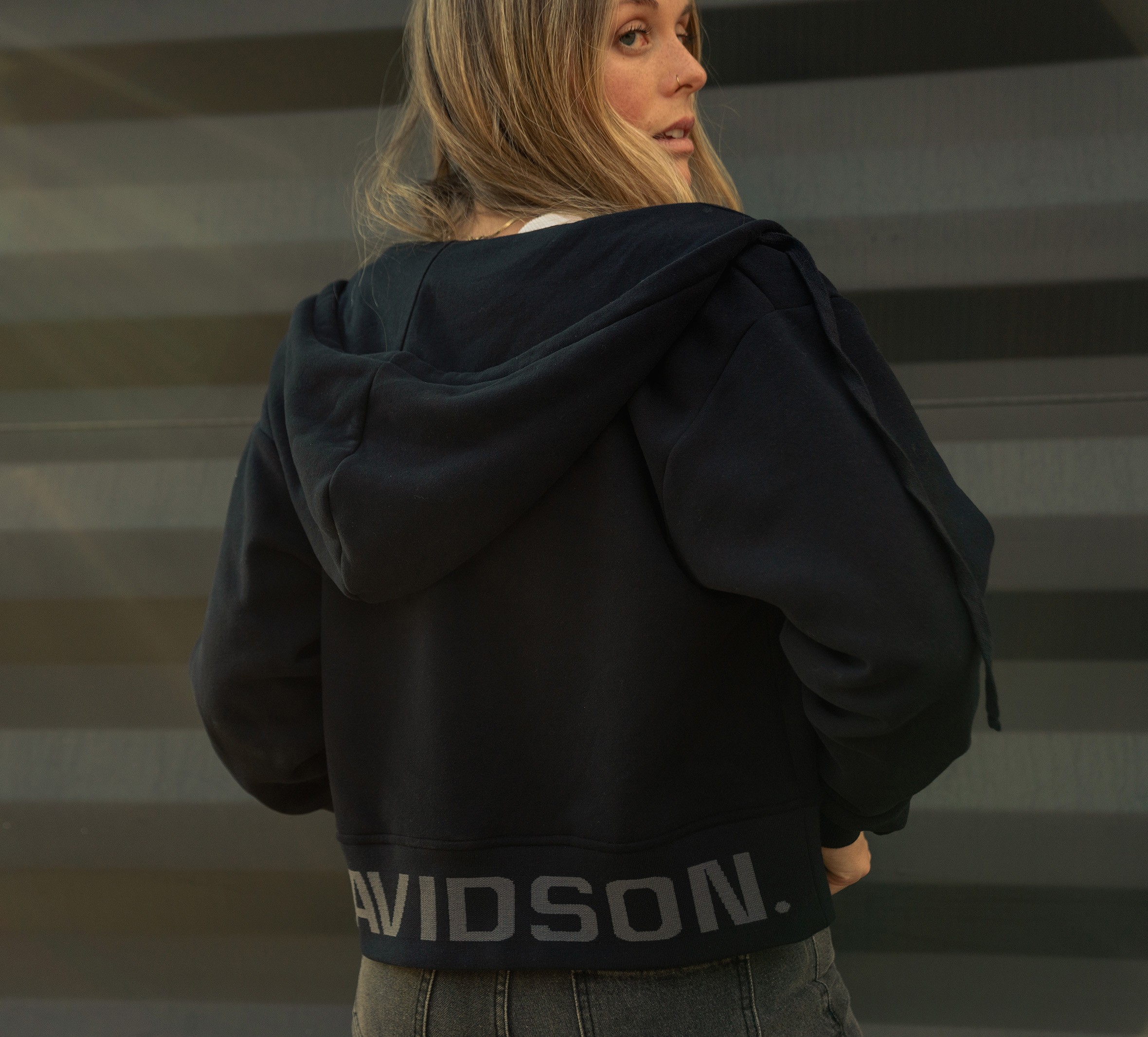 Women's Harley-Davidson Cropped Full Zip Hoodie