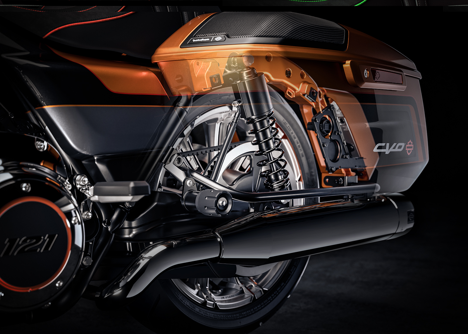 Suspensions arrière du modèle CVO Street Glide 2026