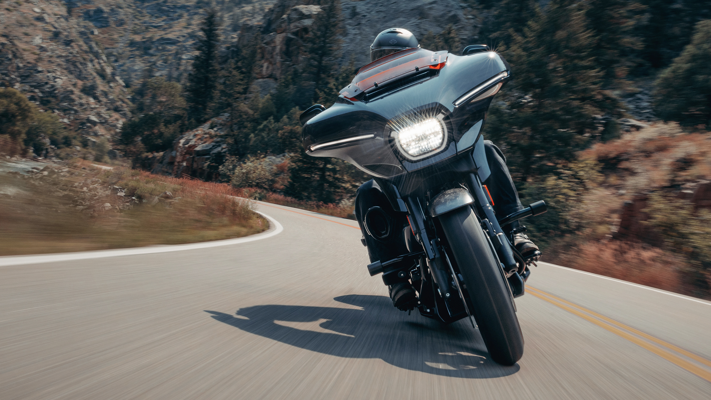 2026 CVO Street Glide ST Riding Shot