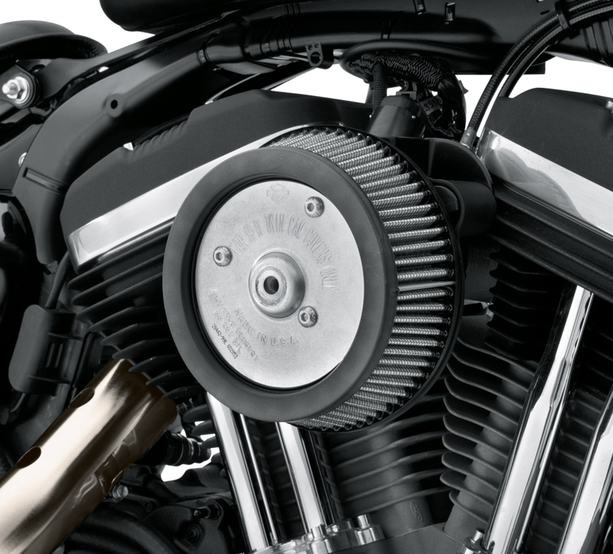 Screamin' Eagle Round High-Flow Air Cleaner - Sportster - Black