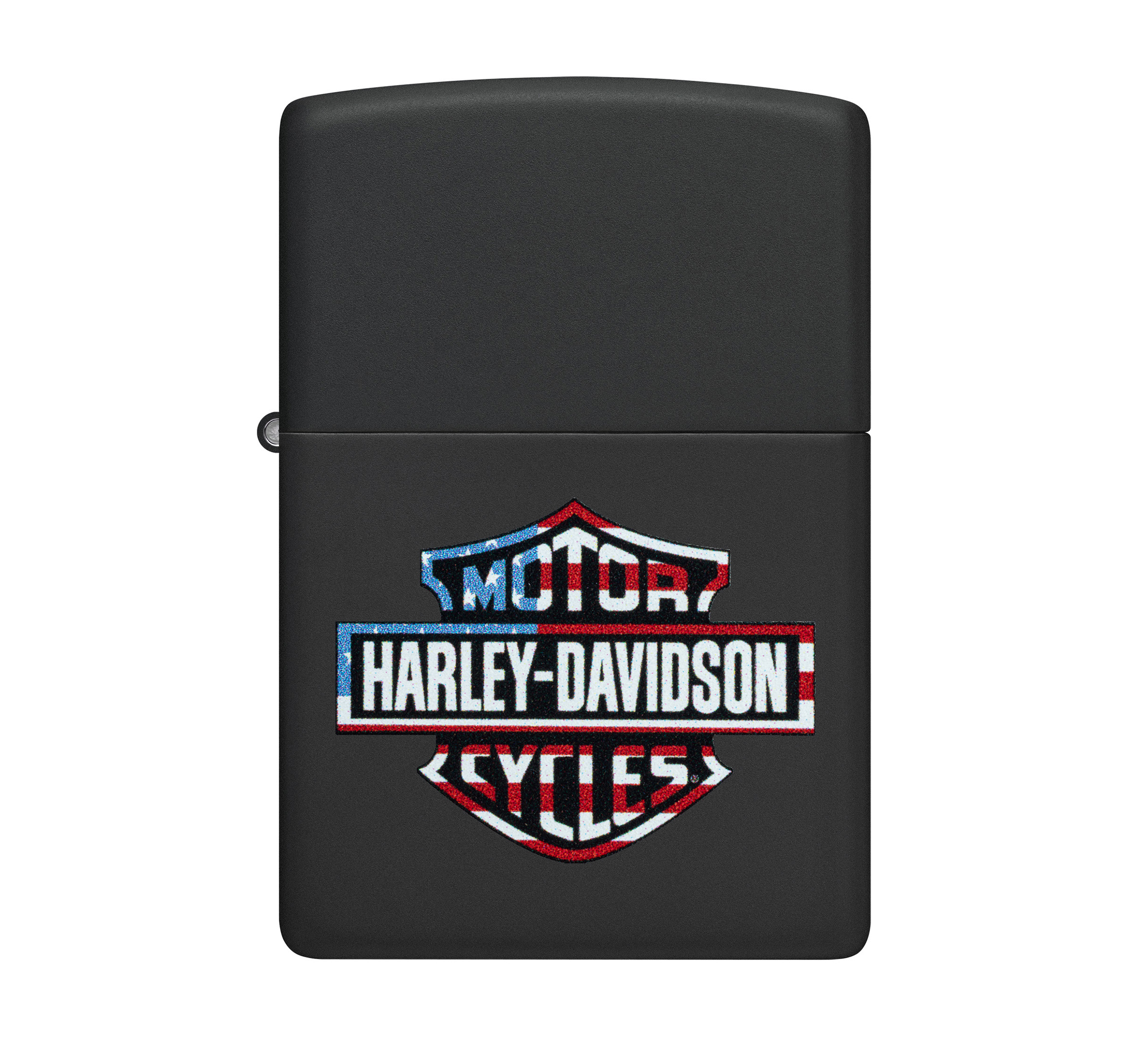 Zippo Harley-Davidson Flag Logo Design Black Matte Windproof Lighter