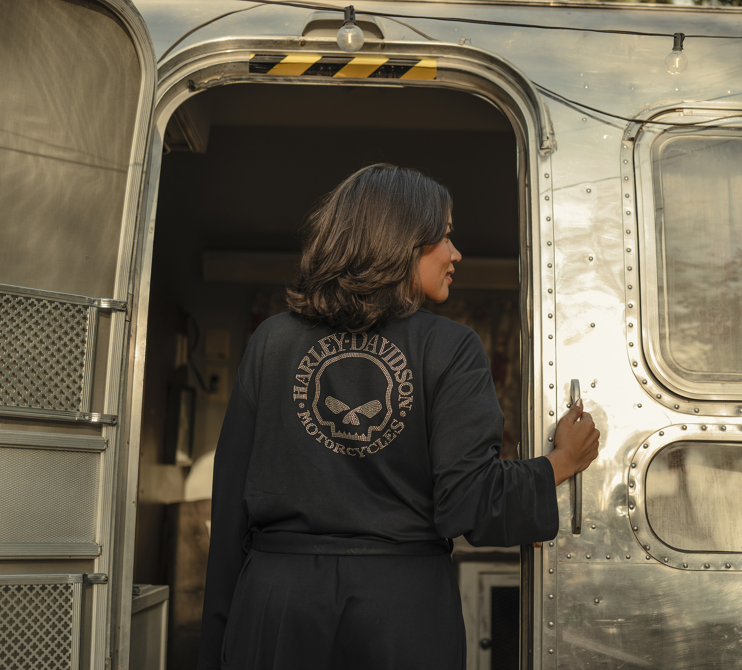 Willie G Skull Bling Morgenmantel für Damen