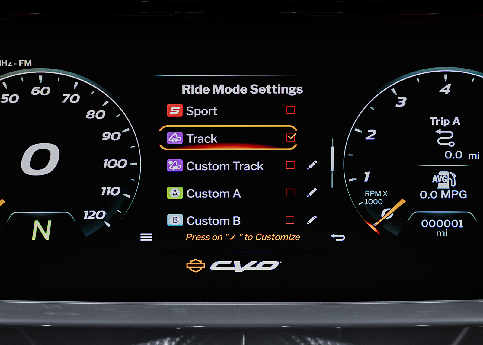 2025 CVO Road Glide RR Track and Track Plus Ride Modes