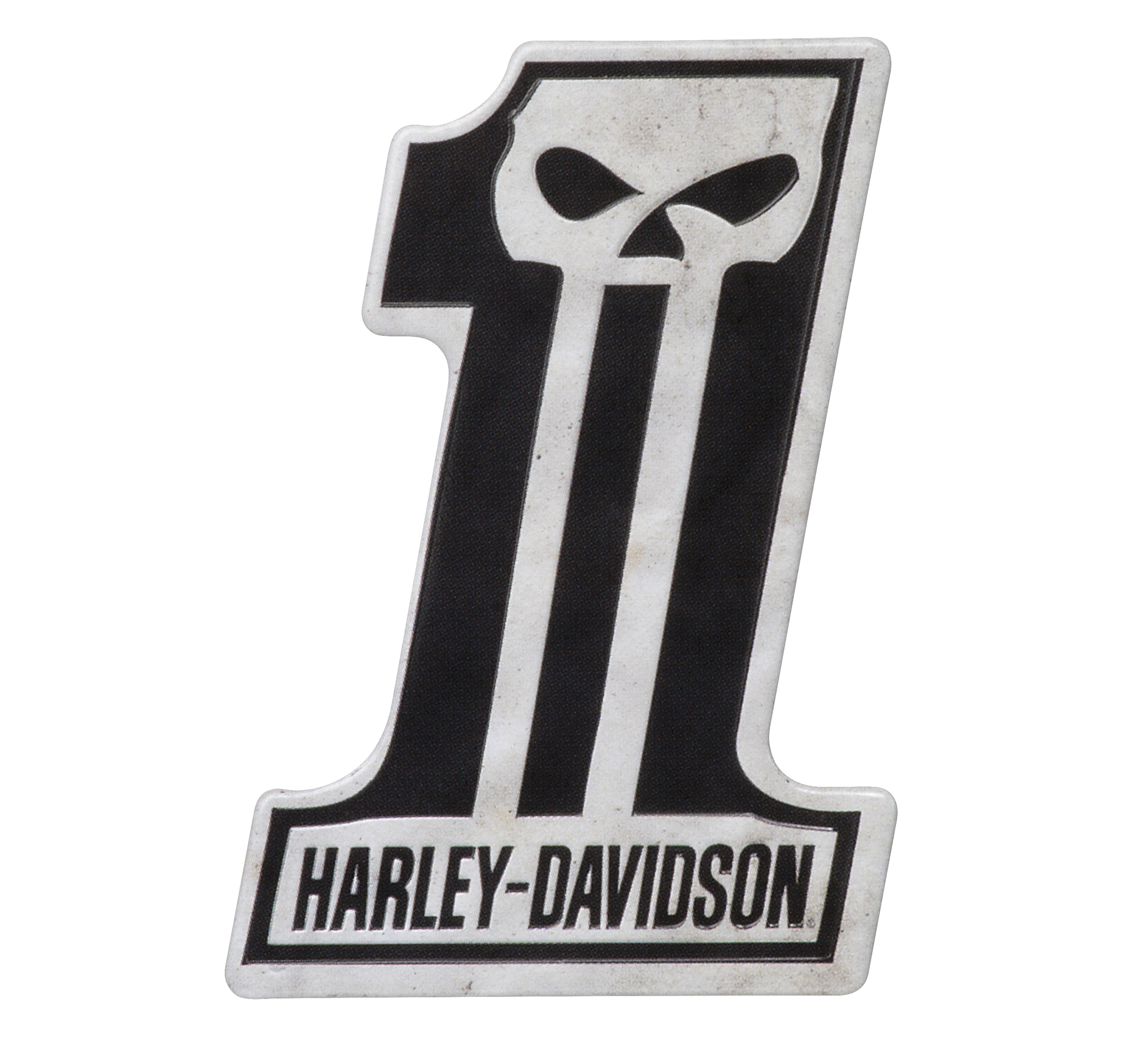 H-D #1 Skull Tin Magnet