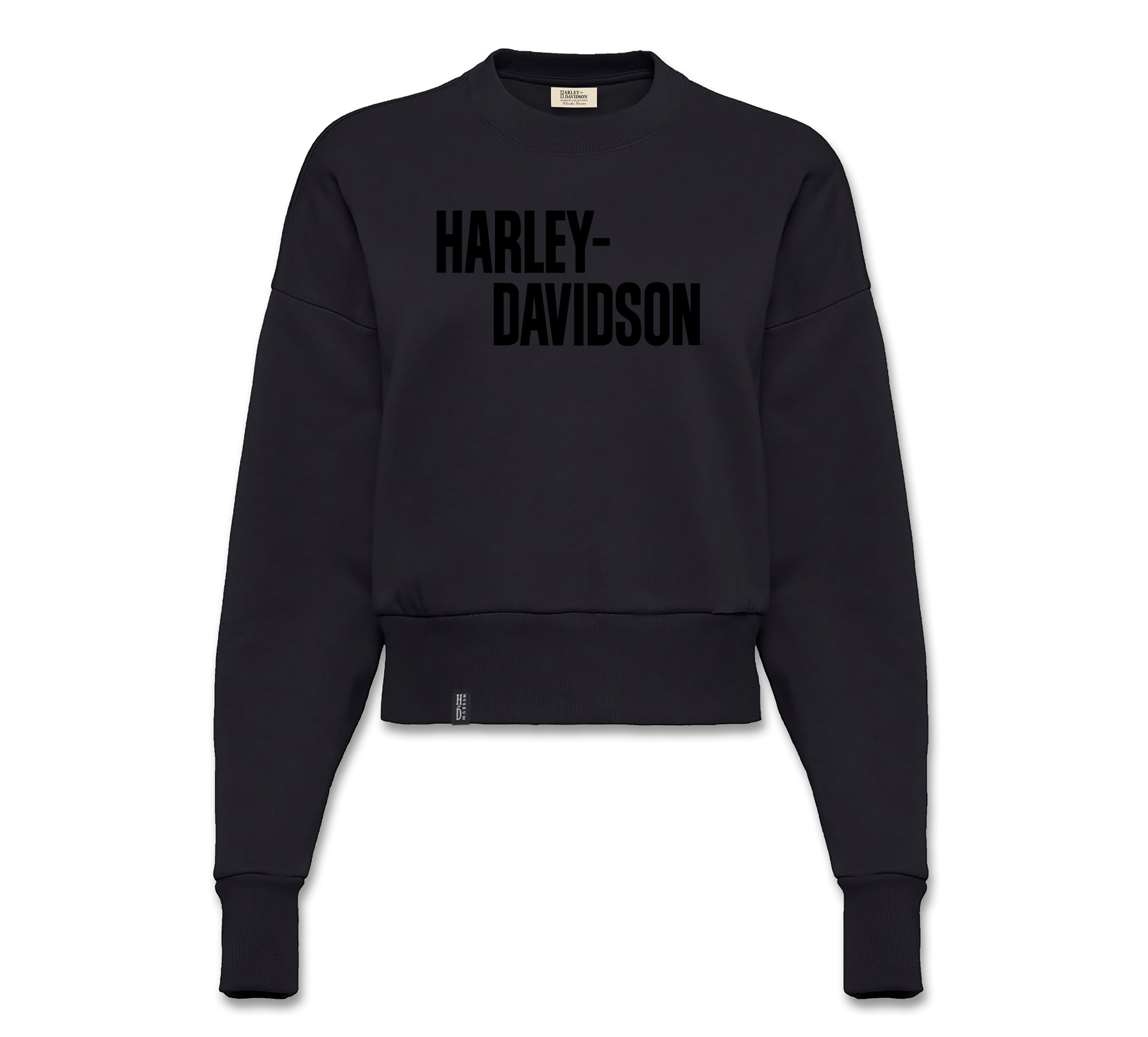 Women's Cropped H-D Font Heavyweight Crewneck | Harley-Davidson USA