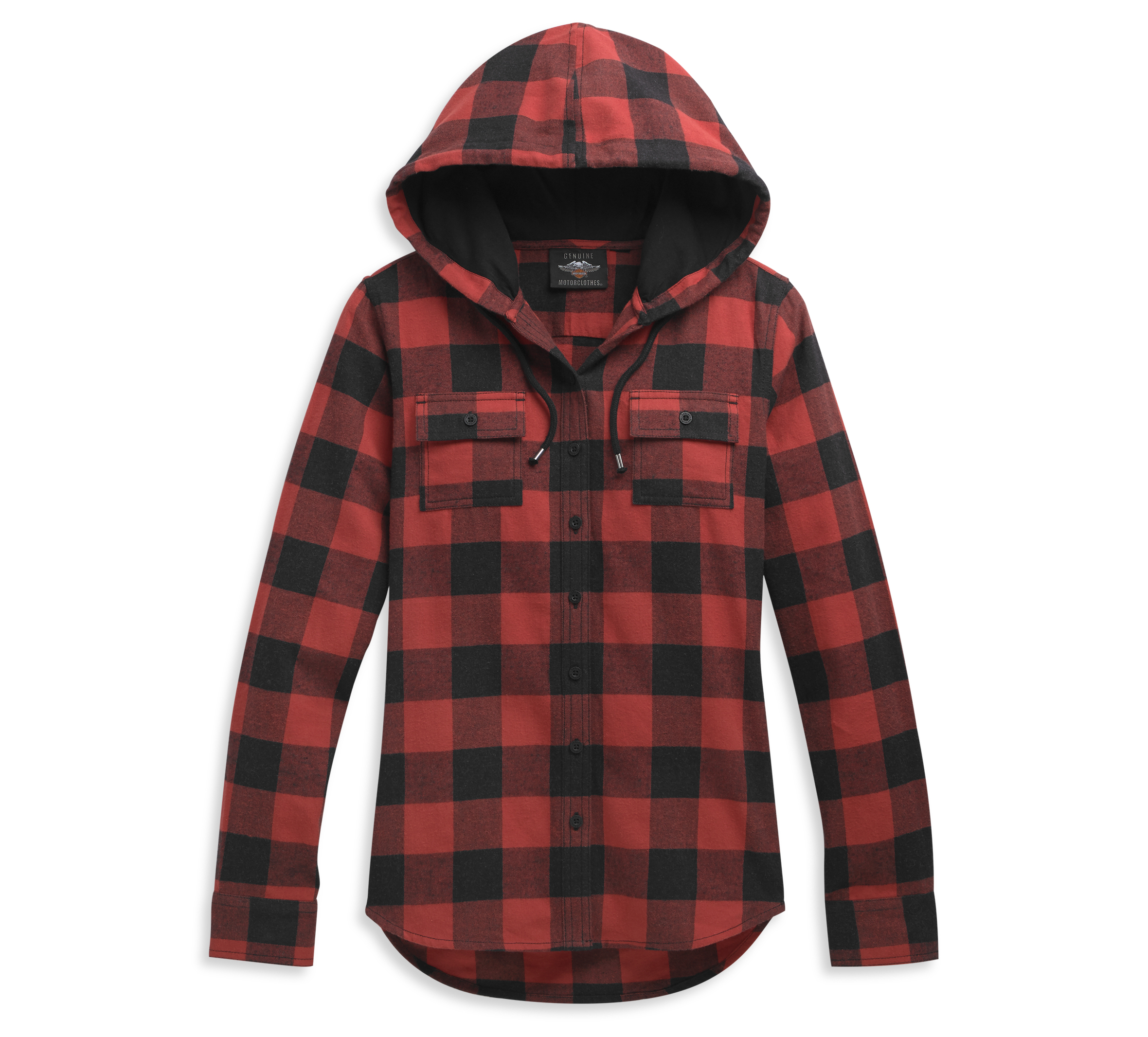 Women's Roses Hooded Plaid Shirt