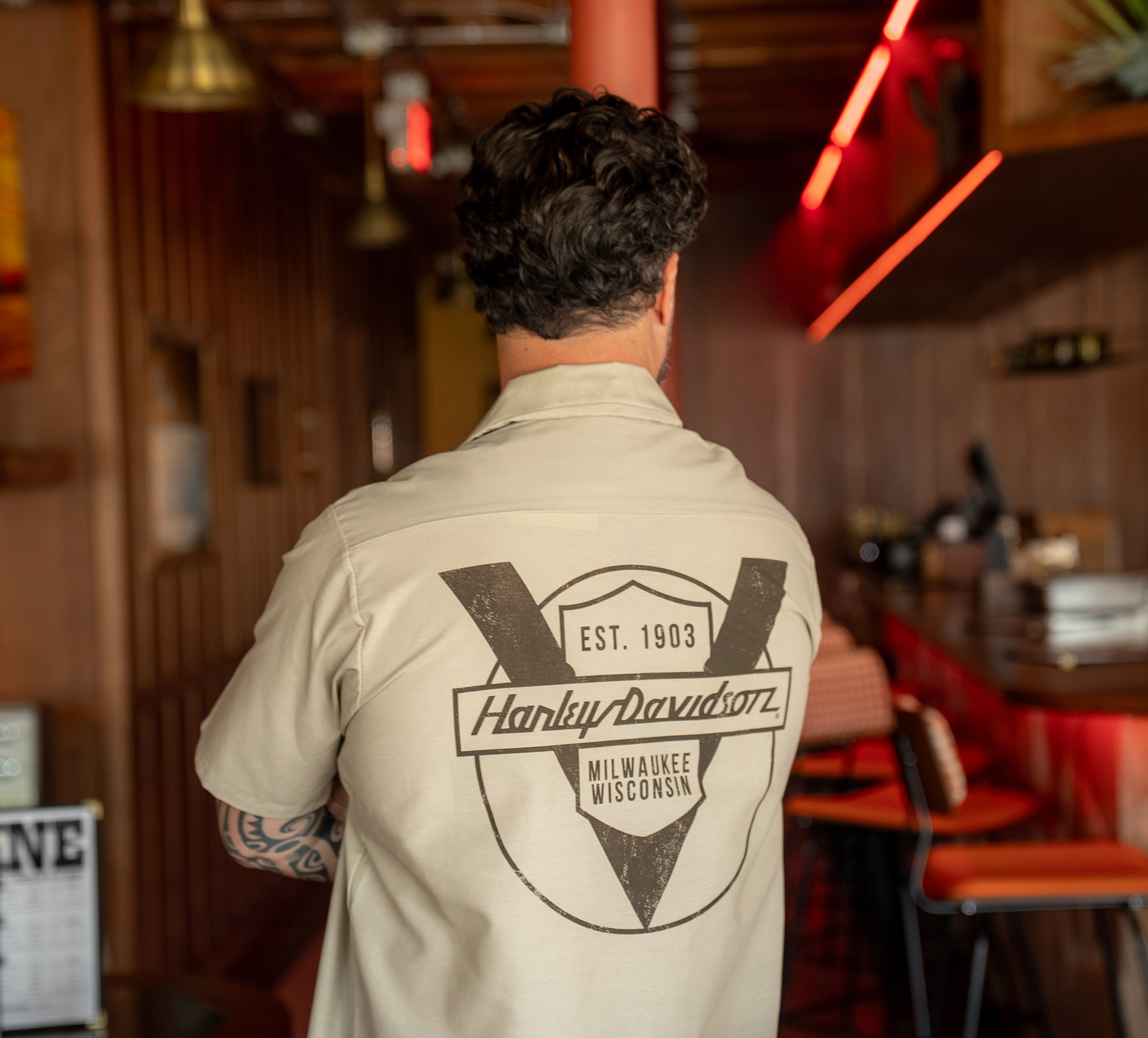 Men's H-D V-Twin Logo Work Shirt