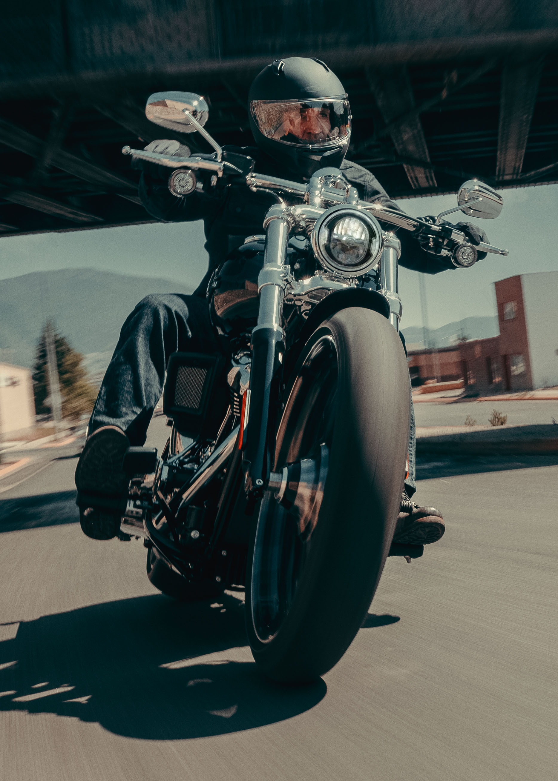 2025 Breakout Motorcycle Riding shot