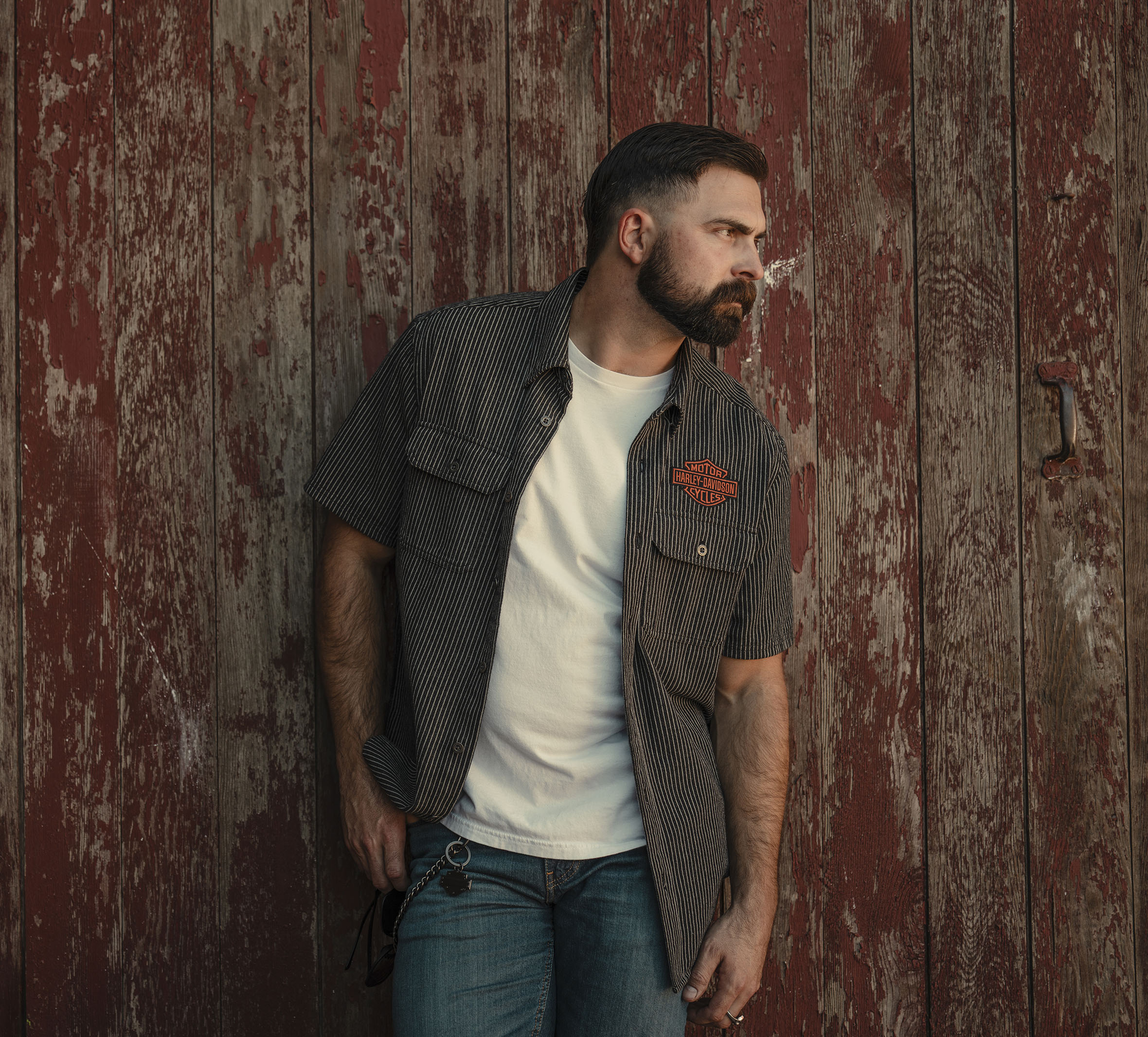 Men's Vintage Pinstripe Short Sleeve Shirt | Harley-Davidson USA