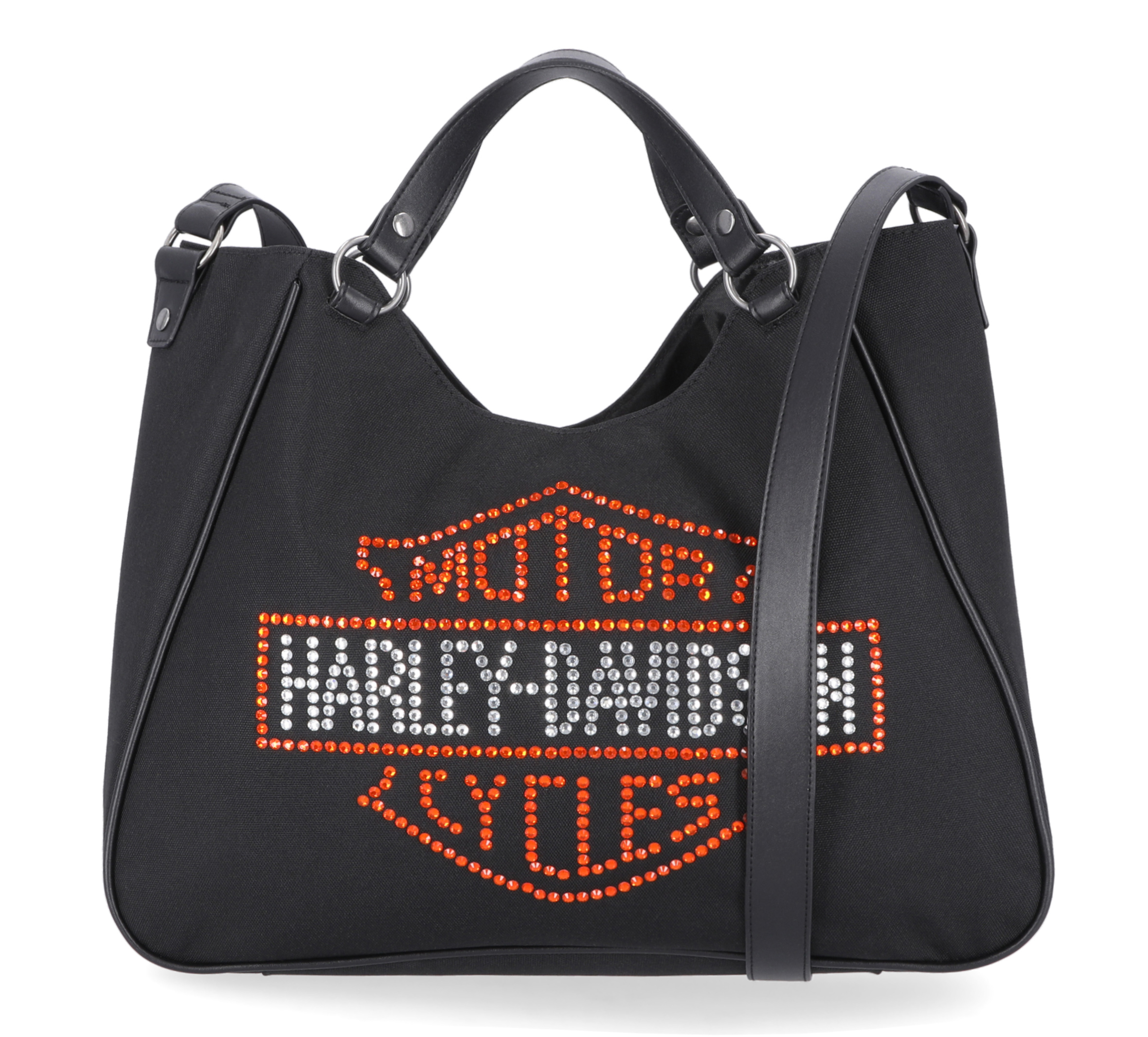 Bar & Shield Rhinestone Tote Bag