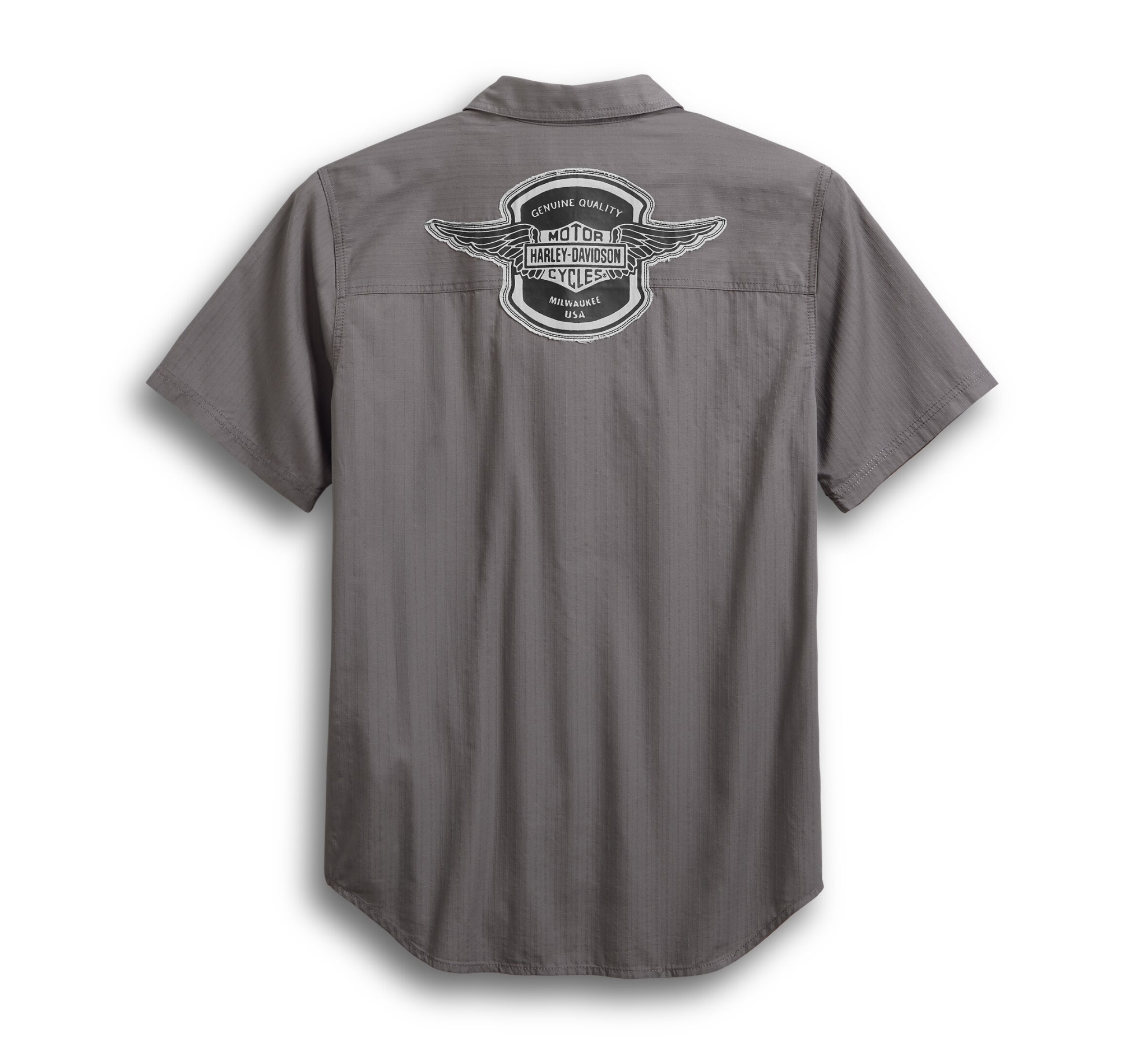 Men's Winged Logo Textured Shirt