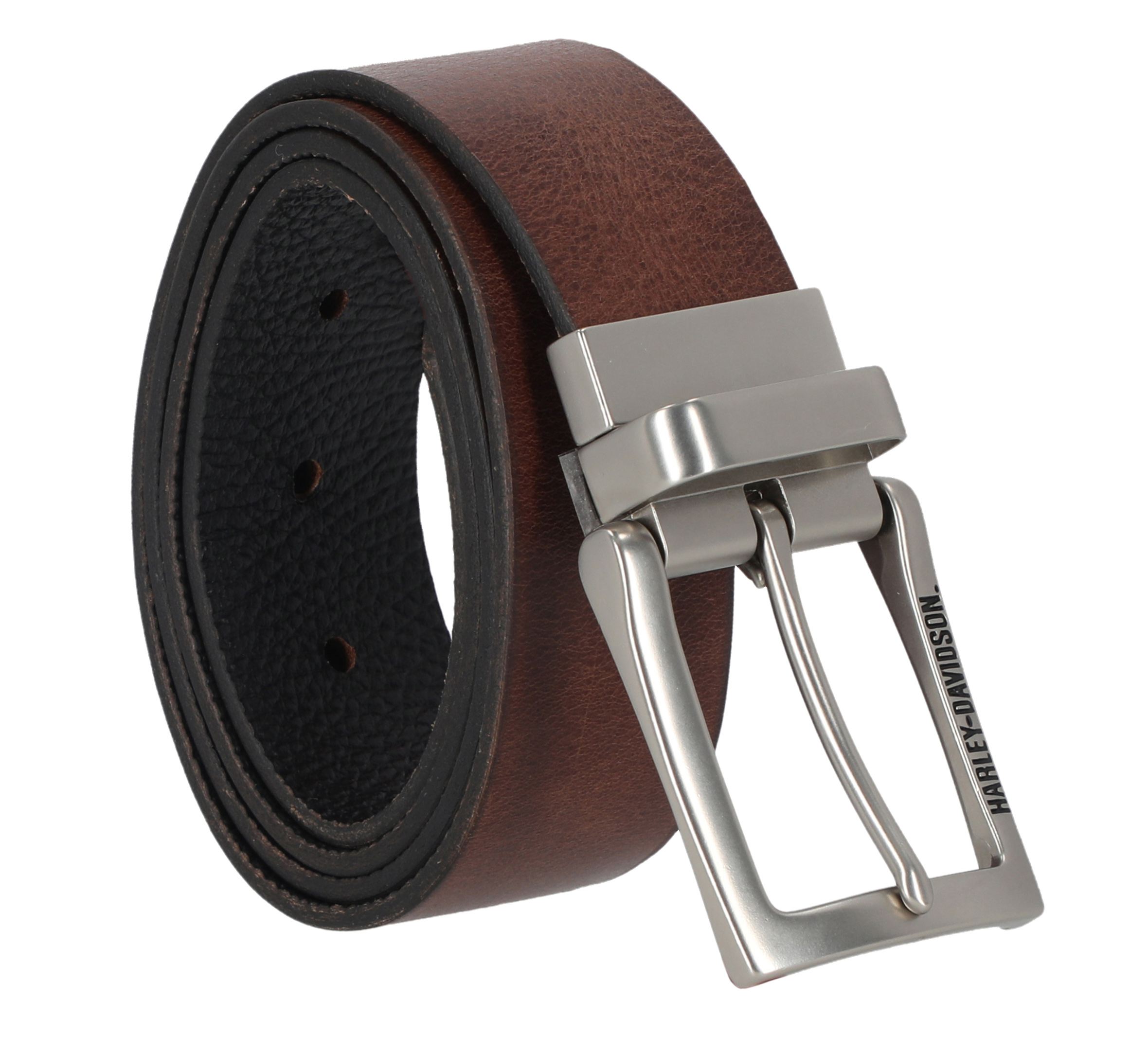 Men's Mod Reversible Harley-Davidson Cognac/Black Leather Belt
