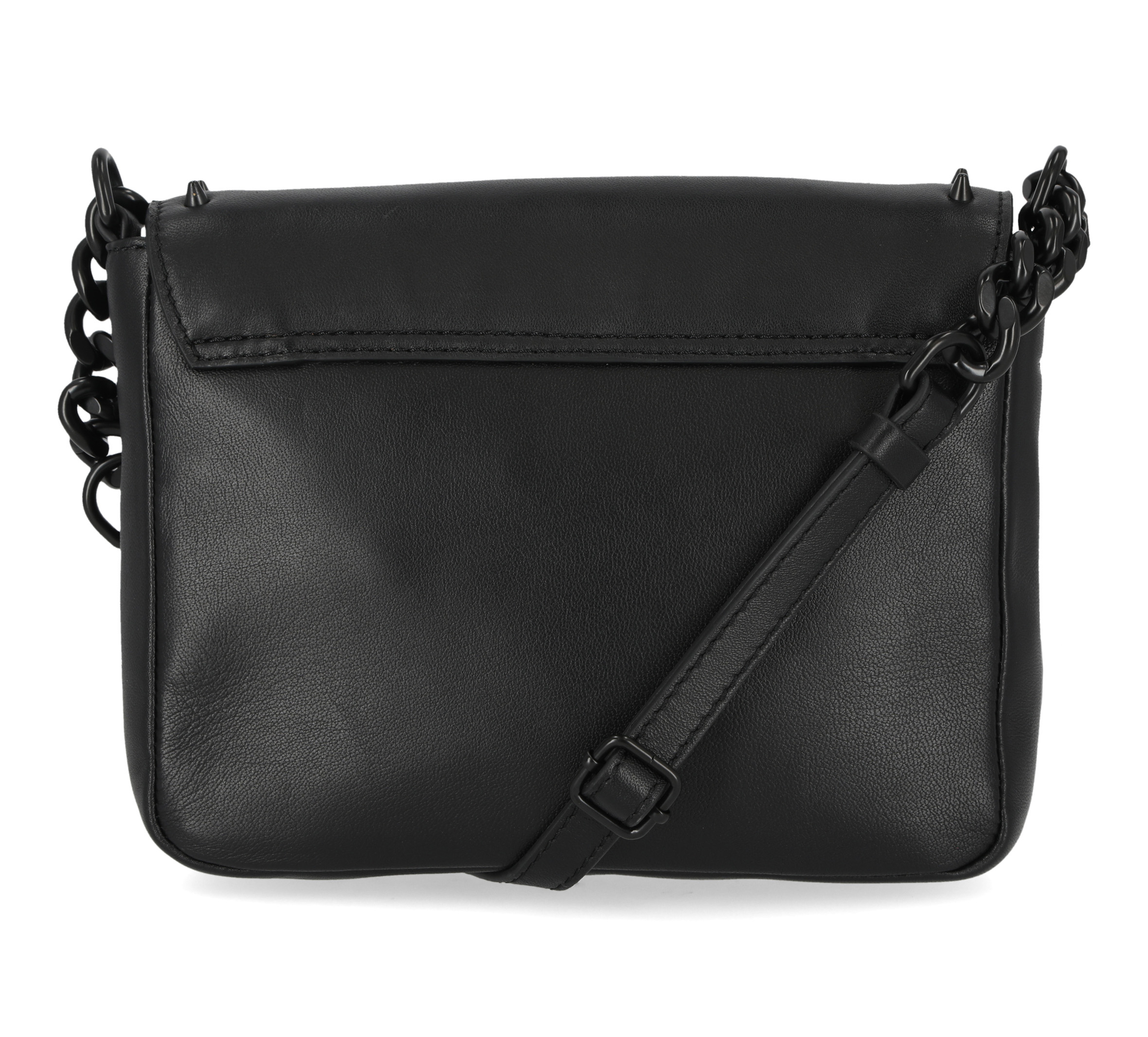 Womens Cone Stud Flap Crossbody Bag