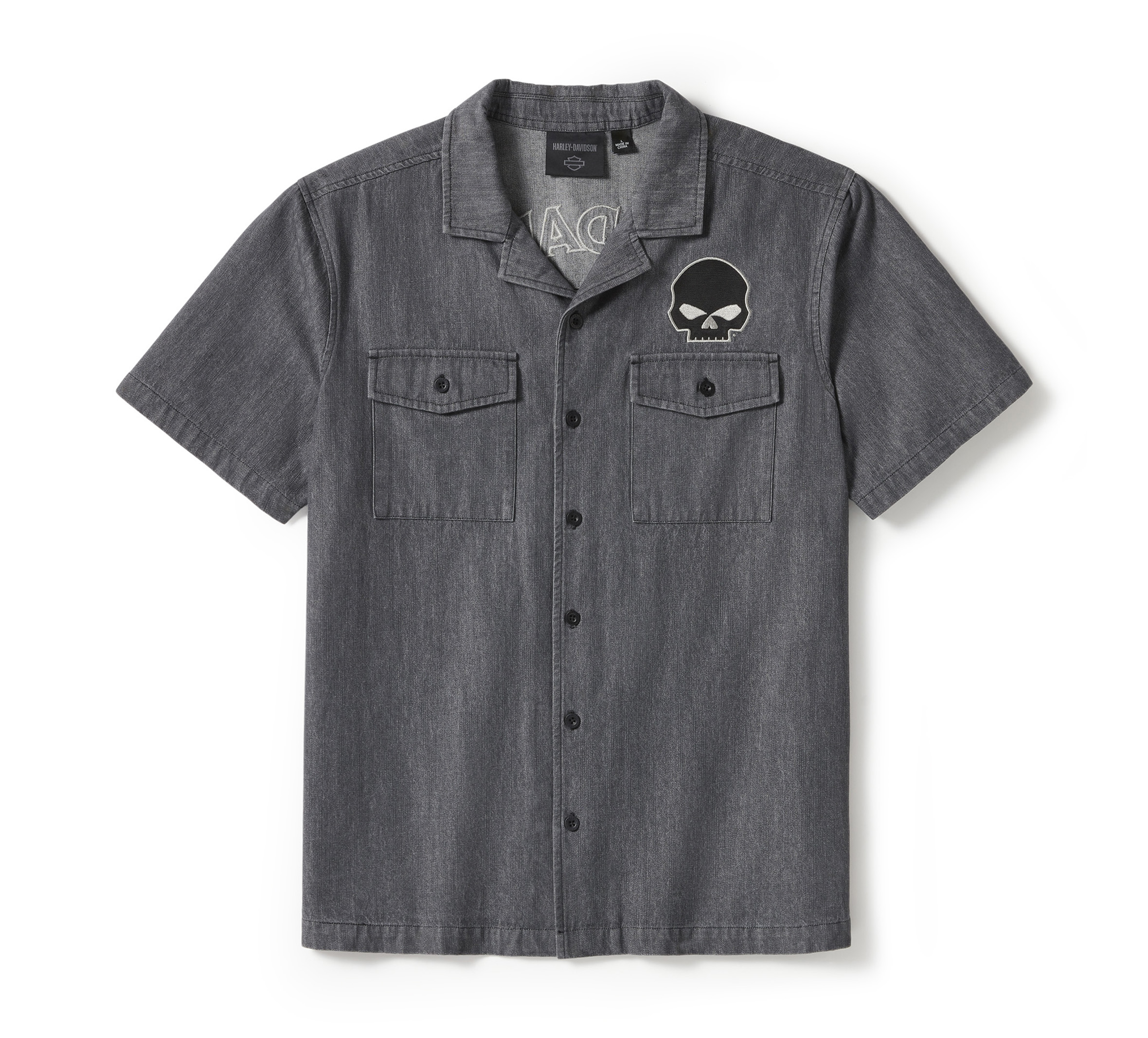 Men's Willie G™ Skull Denim Shirt