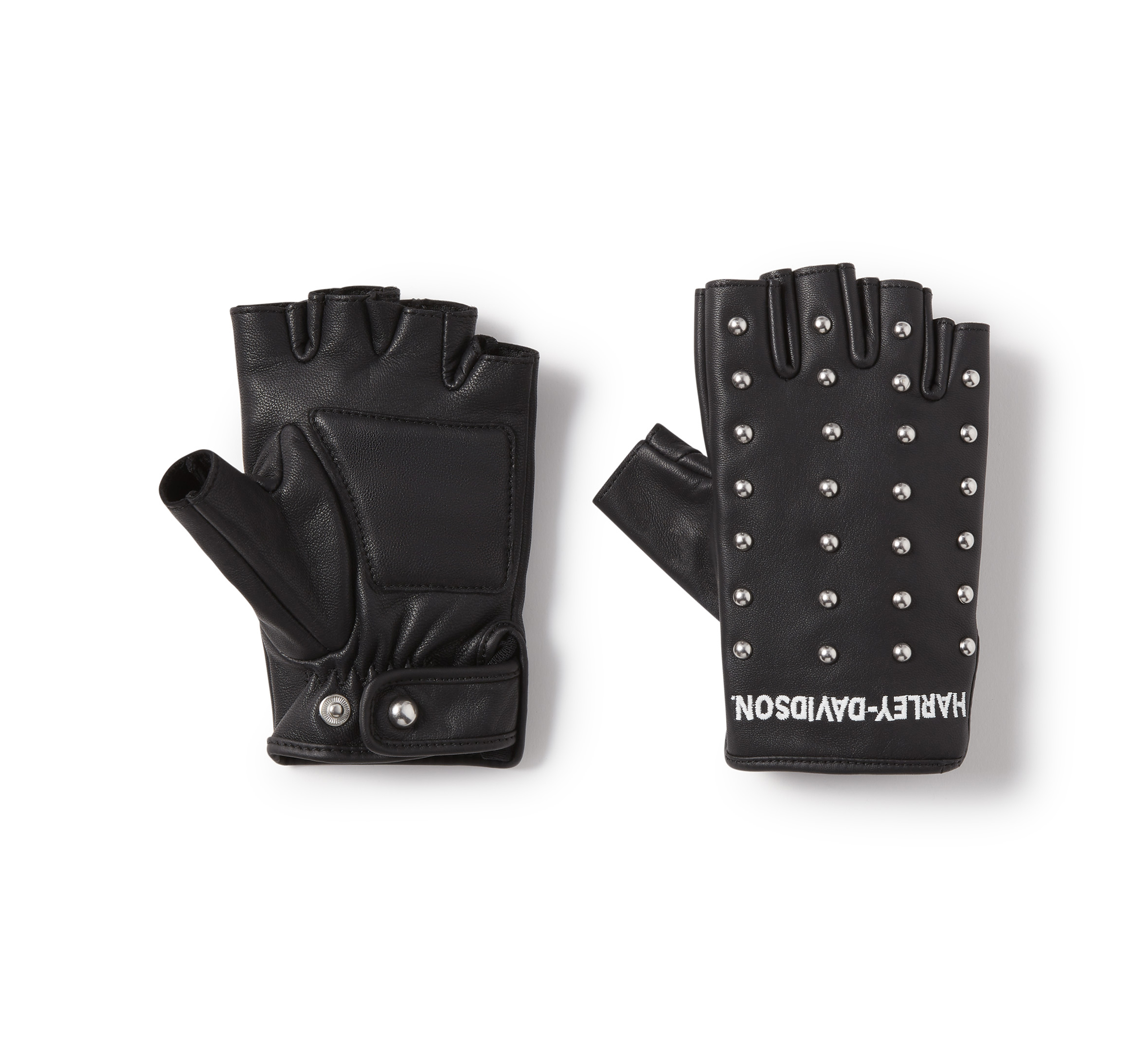 H-D® Studded Leather Fingerless Riding Gloves