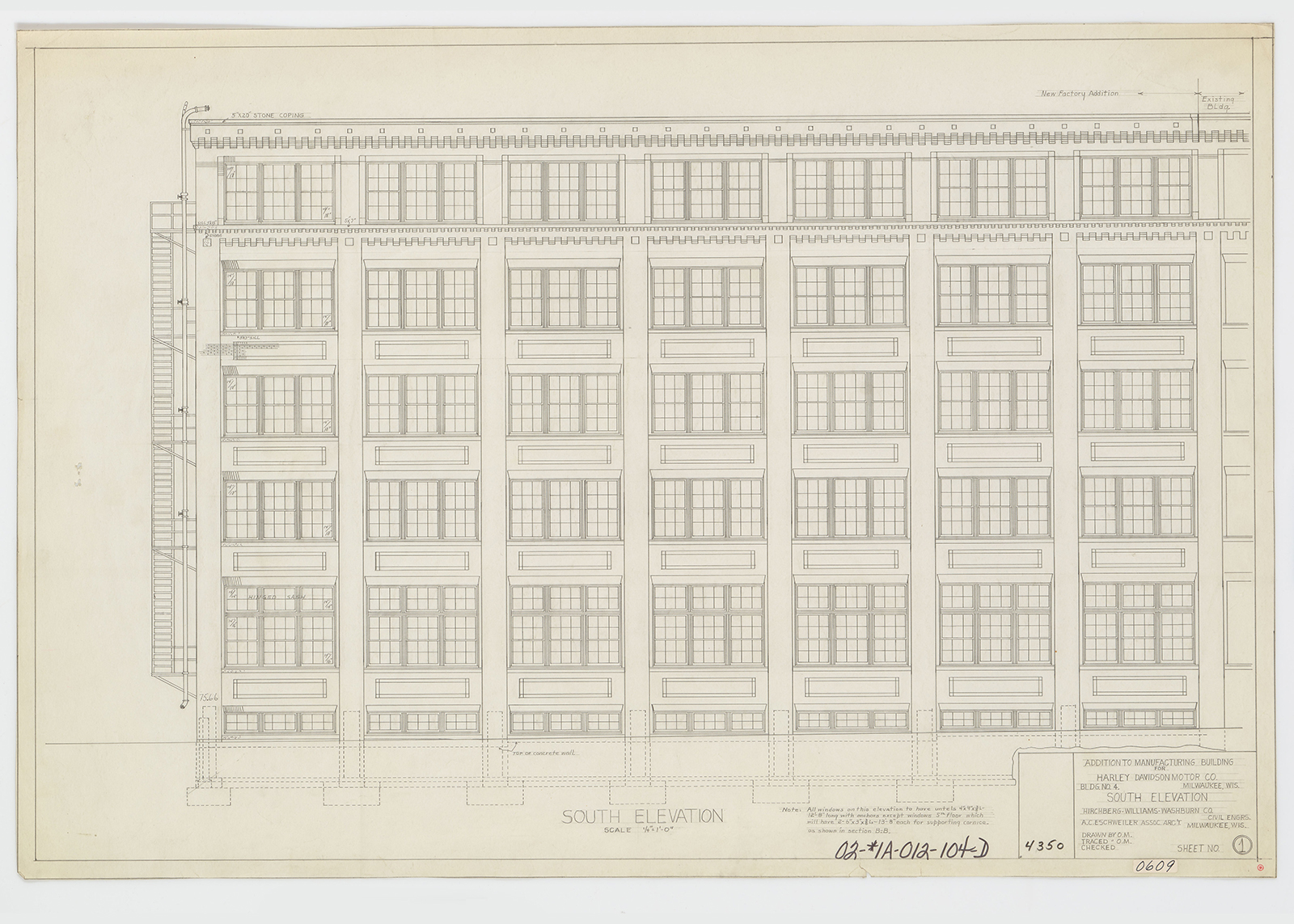 A drawn rendering of a large warehouse