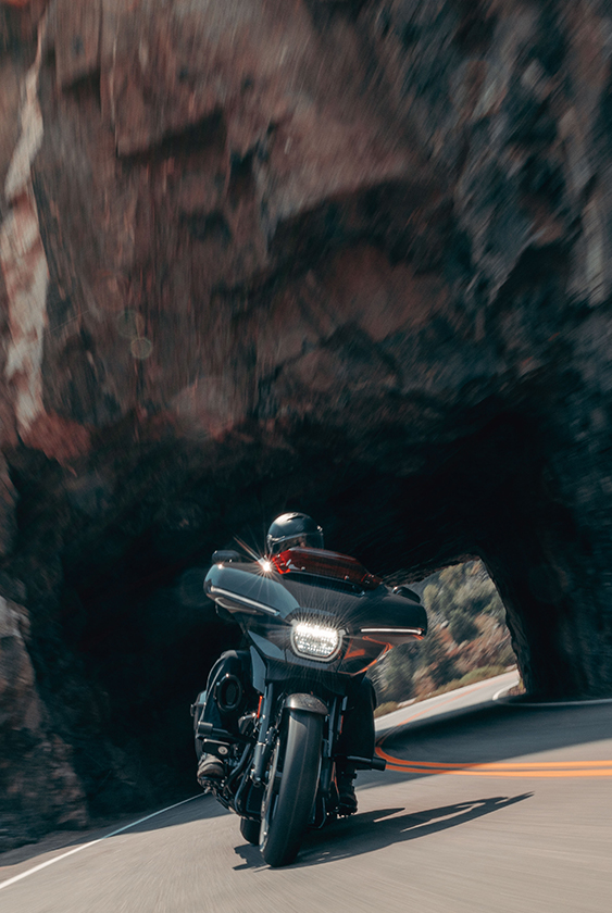 2026 CVO Street Glide ST Riding Shot