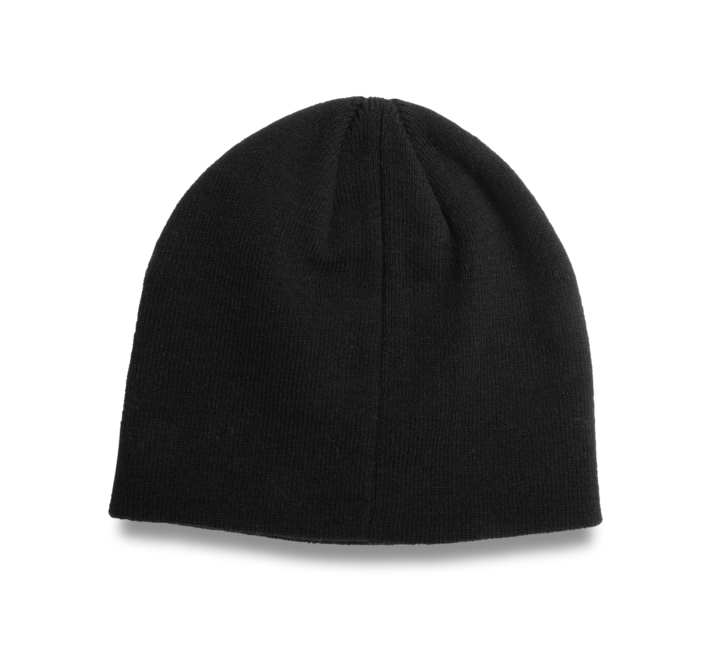 Contrast Bar & Shield Knit Hat