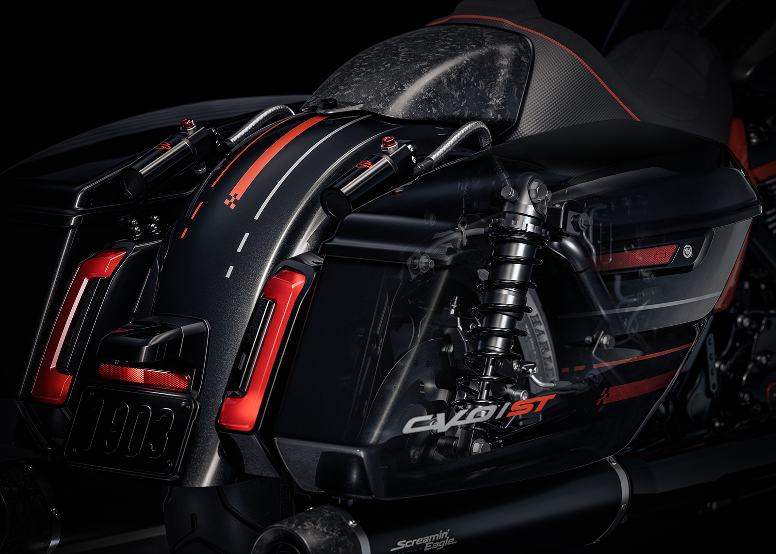 2026 CVO Road Glide ST Beauty Rear Suspension