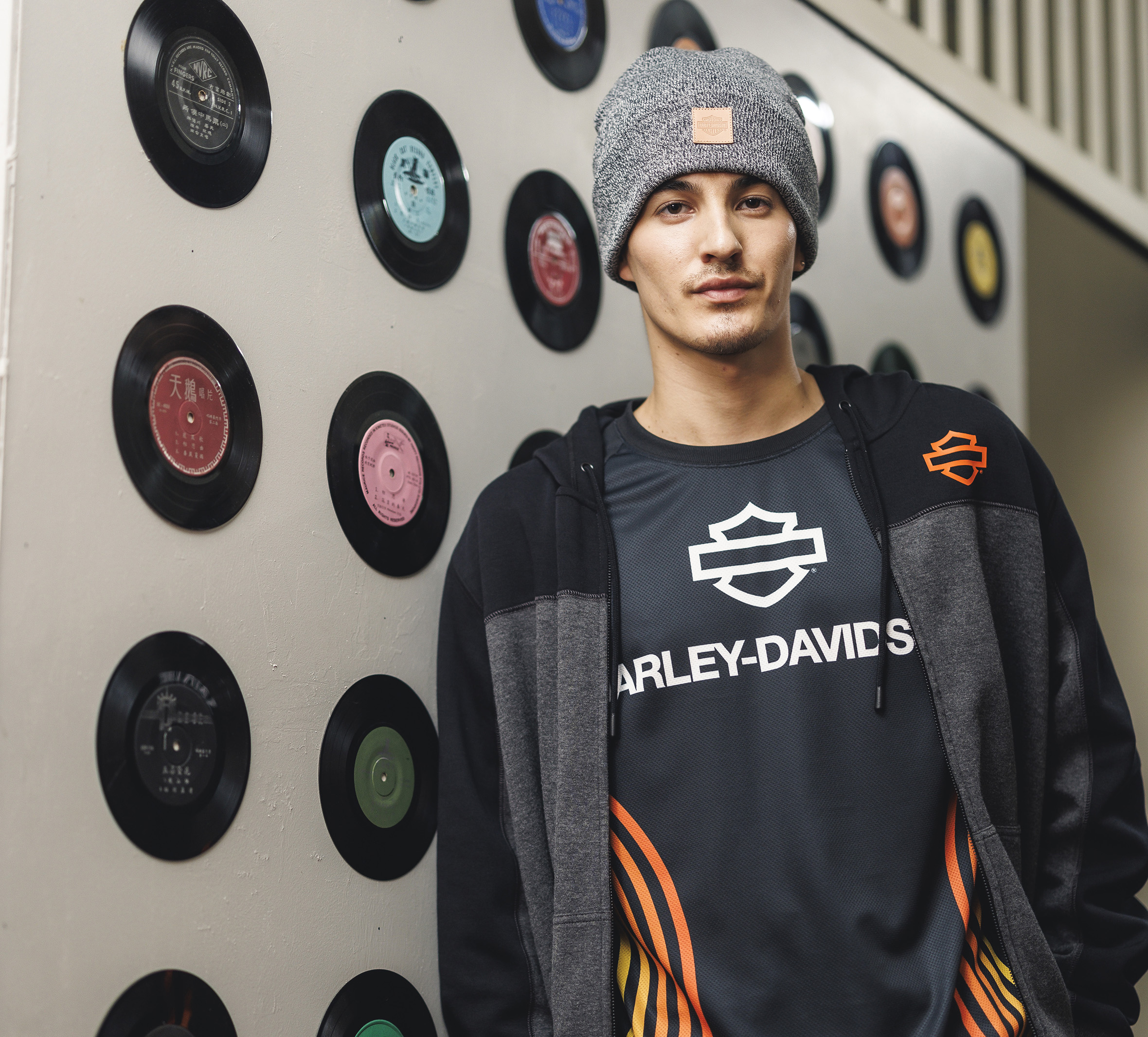 Forever Harley® Leather Patch Beanie