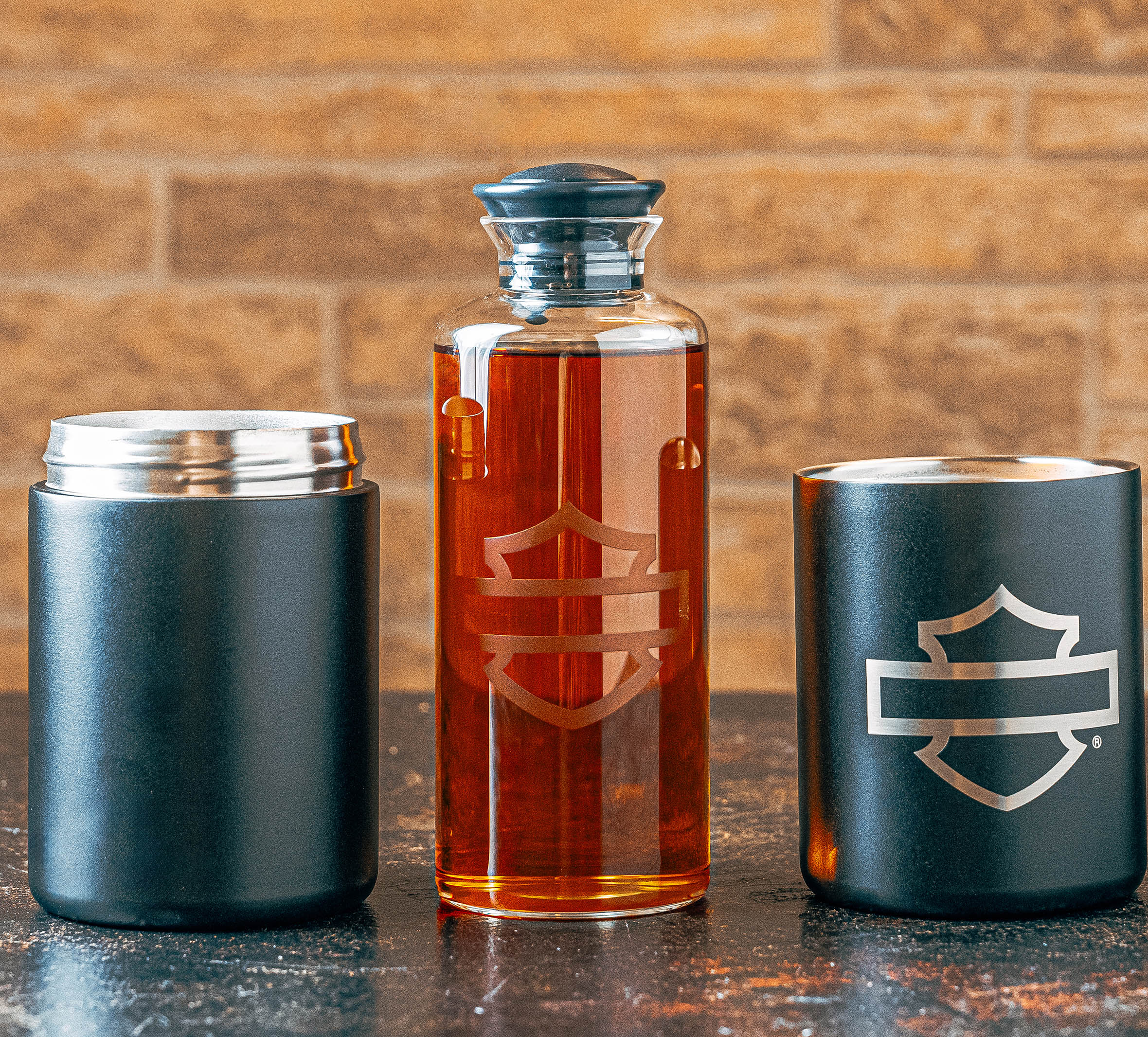 Open Bar & Shield Travel Decanter