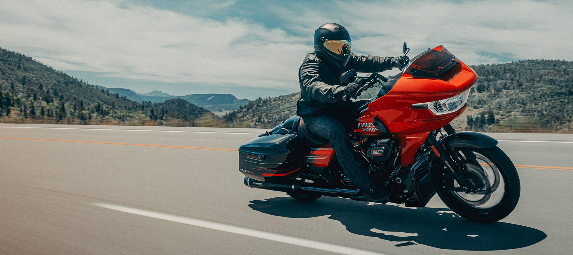 2026 CVO Road Glide ST Riding shot
