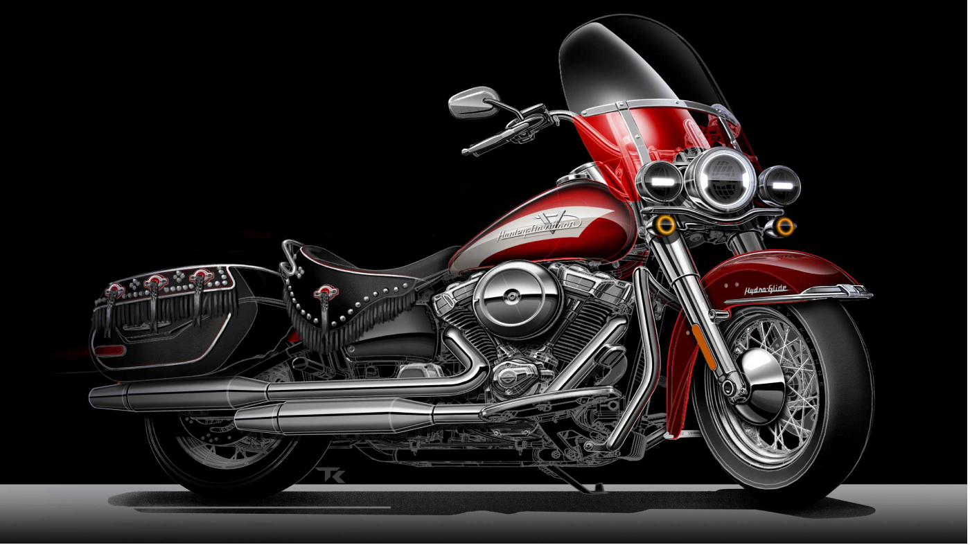 Concept sketch of 2024 Hydra-Glide Revival