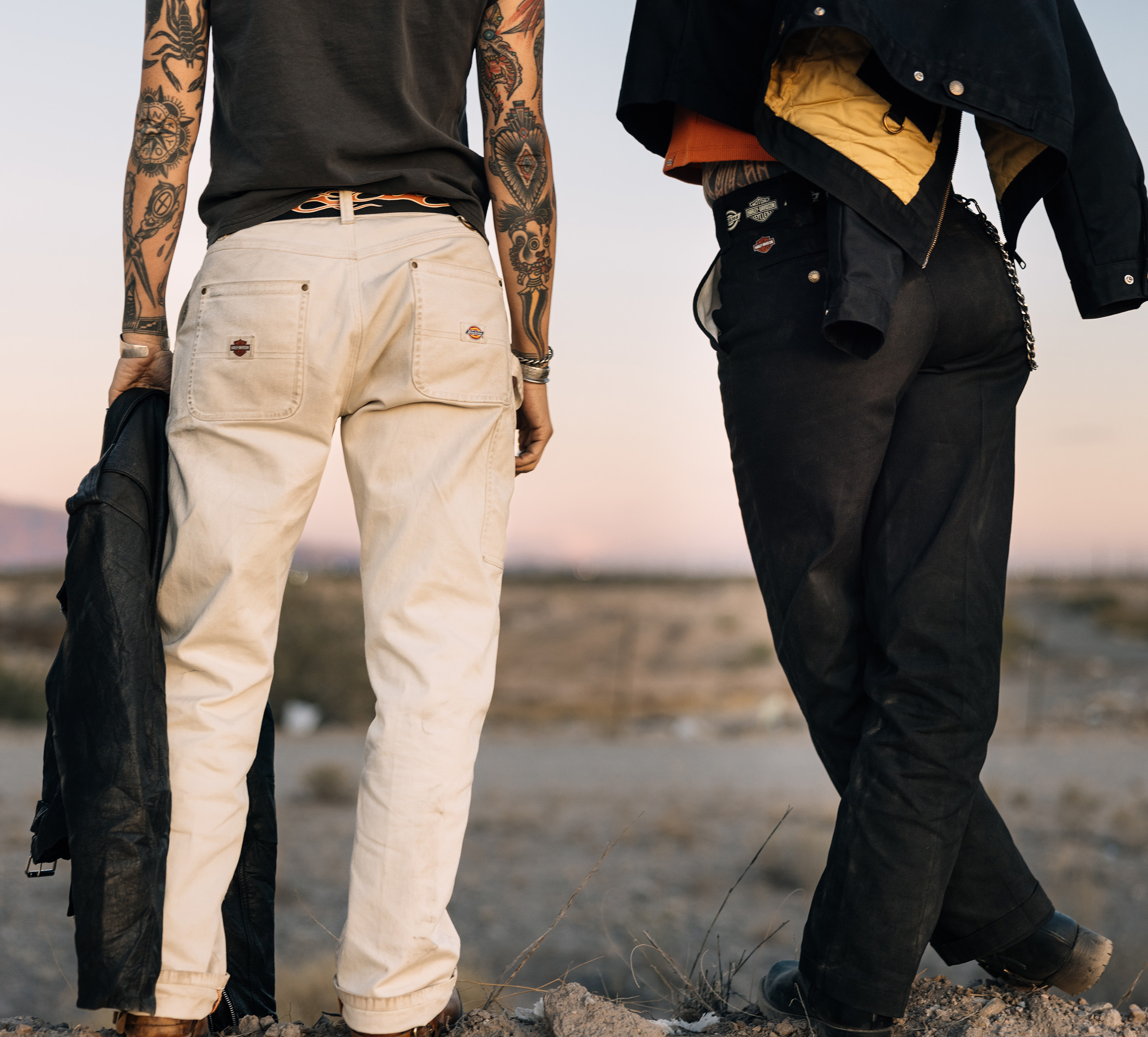 Women's Dickies x H-D Flex Fit Double Pocket Carpenter Pant with Flame Belt