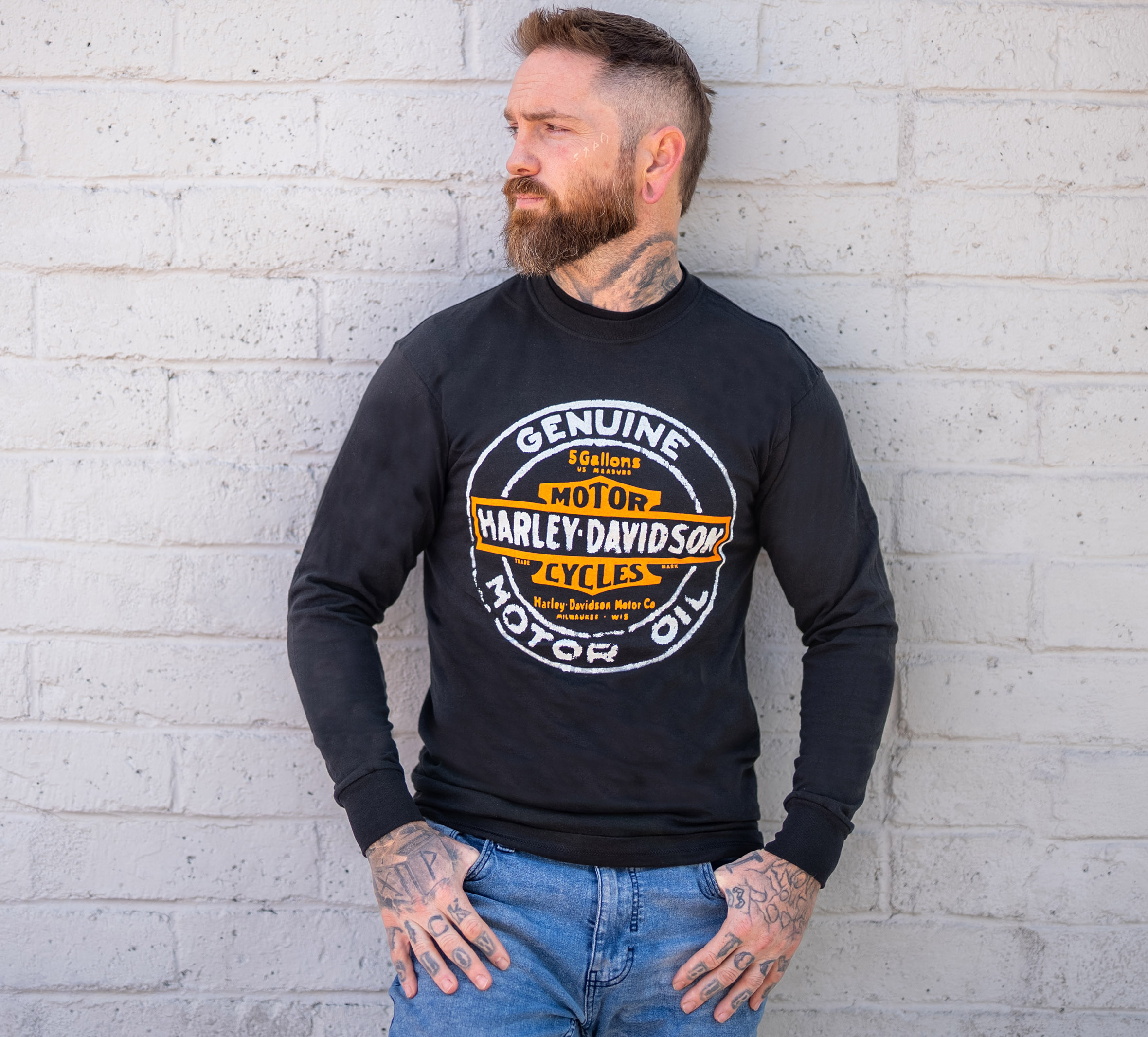 Men's Genuine Motor Oil Long Sleeve Tee