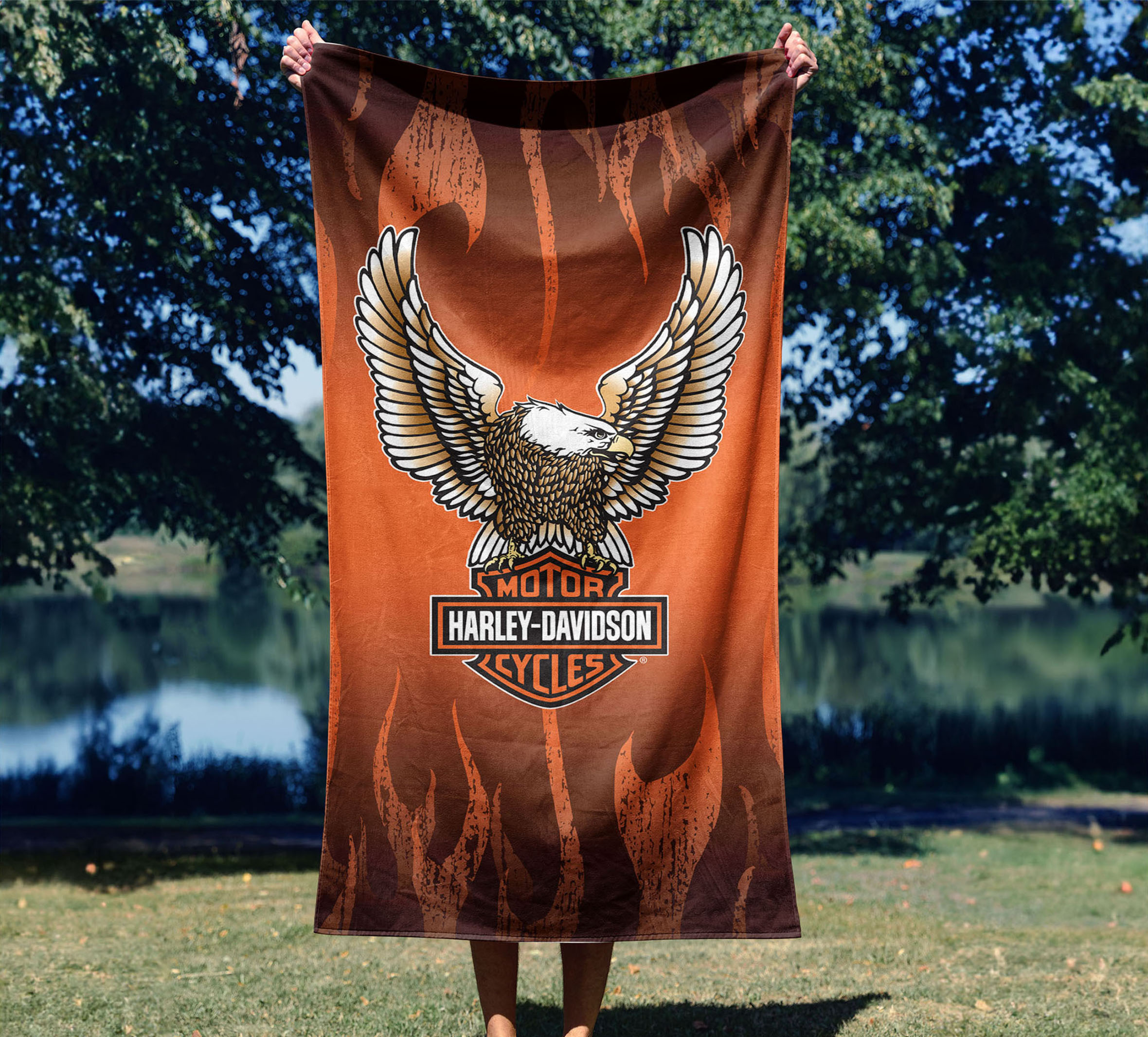 Flying Flames Microfiber Beach Towel